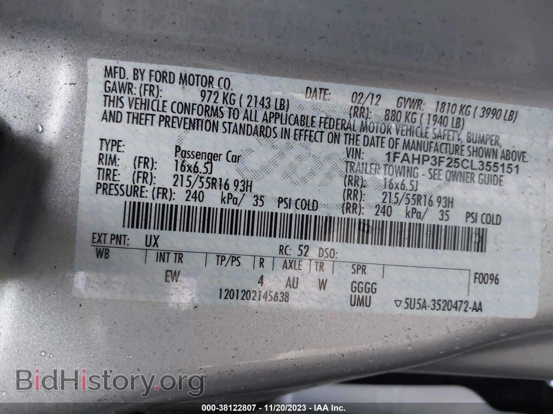2012 FORD FOCUS - VIN: 1FAHP3F25CL355151 - Photo 9
