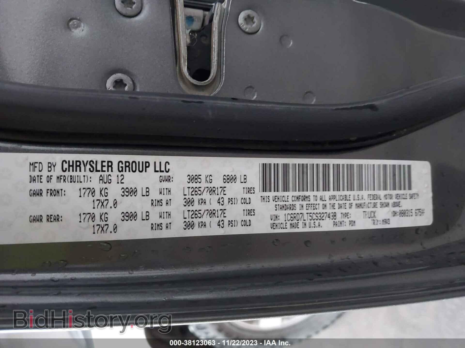 2012 RAM 1500 - VIN: 1C6RD7LT5CS327438 - Photo 9