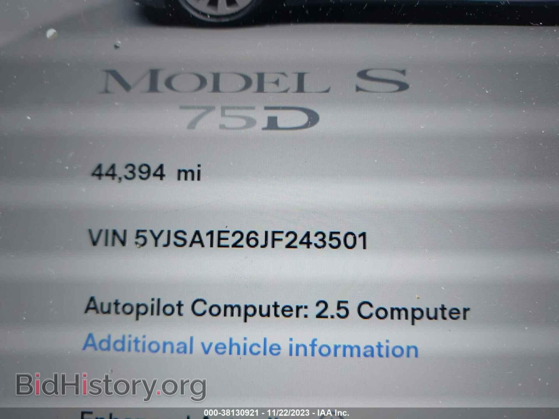 2018 TESLA MODEL S - VIN: 5YJSA1E26JF243501 - Photo 15