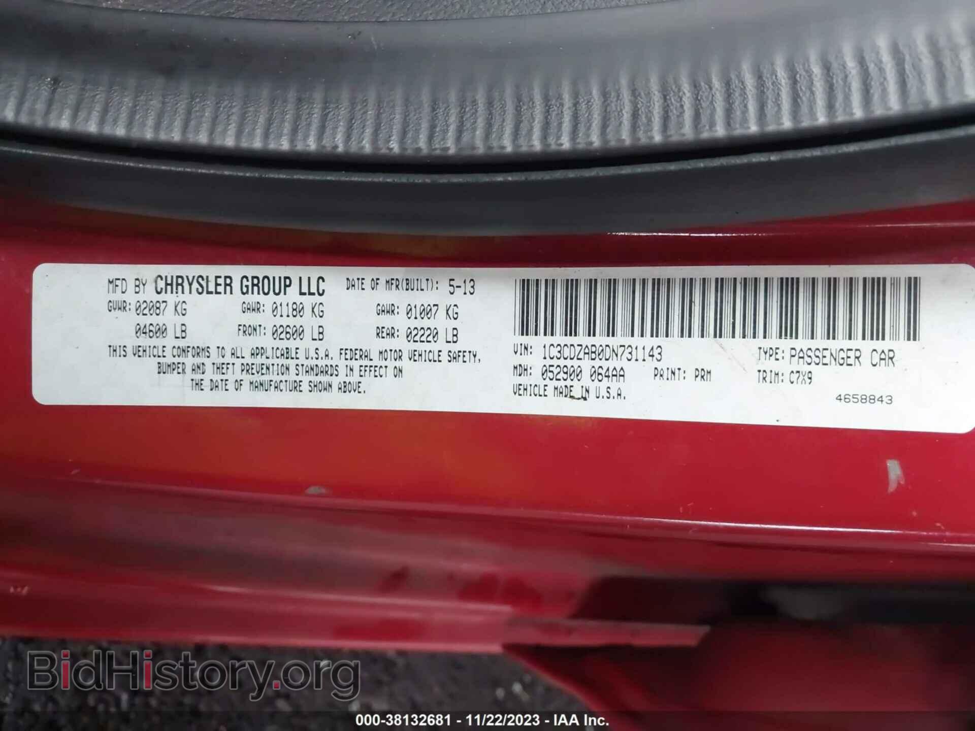 2013 DODGE AVENGER - VIN: 1C3CDZAB0DN731143 - Photo 9