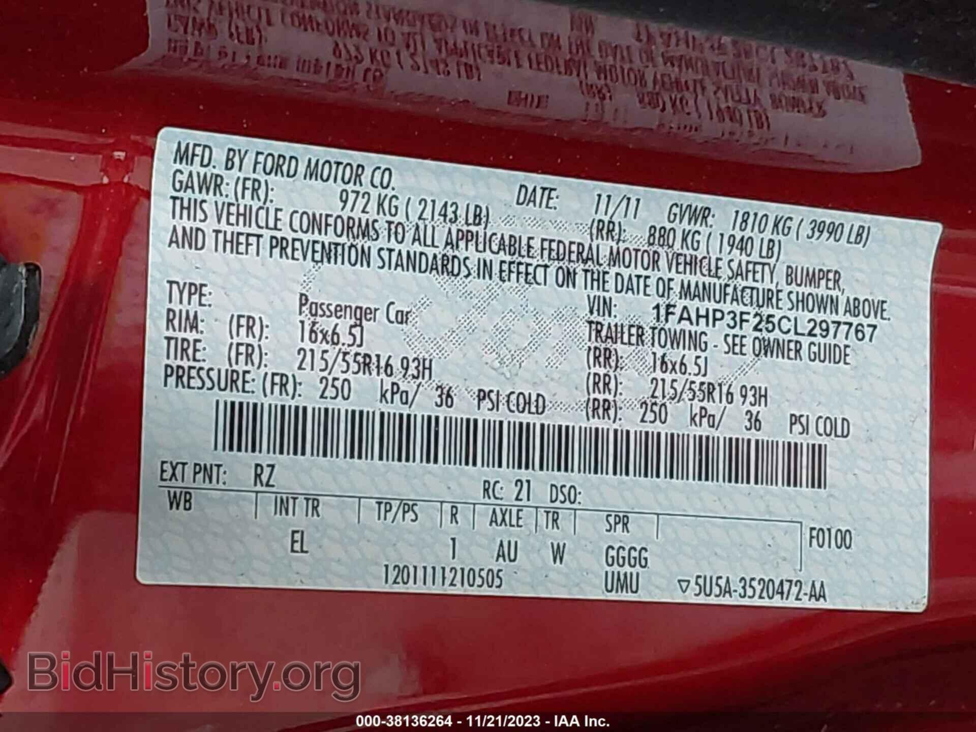 2012 FORD FOCUS - VIN: 1FAHP3F25CL297767 - Photo 9