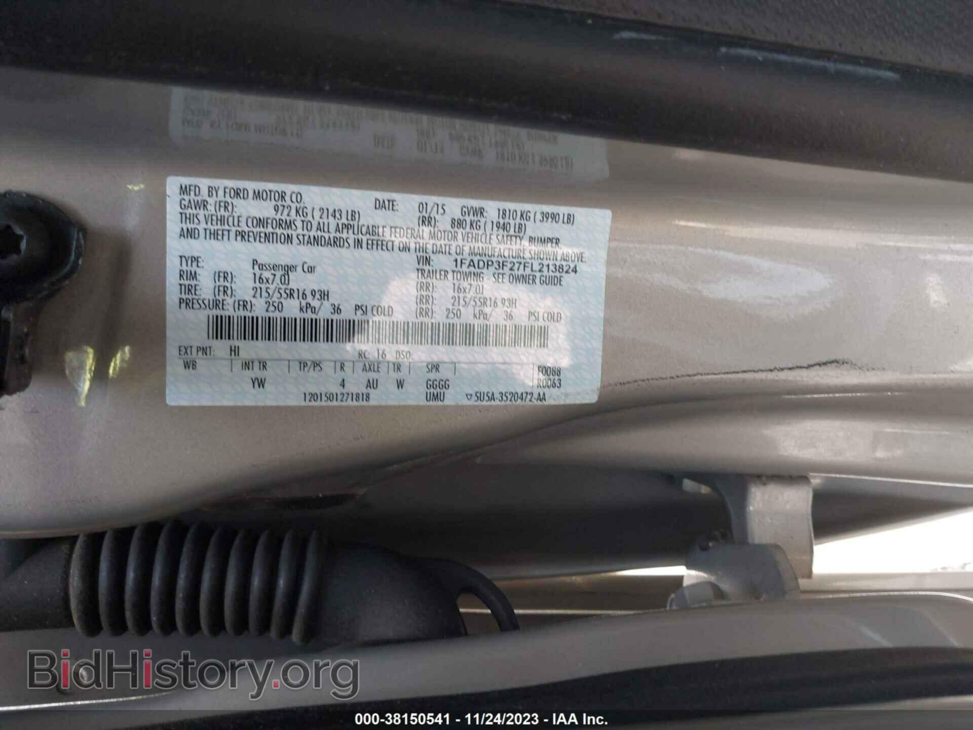2015 FORD FOCUS - VIN: 1FADP3F27FL213824 - Фото 9