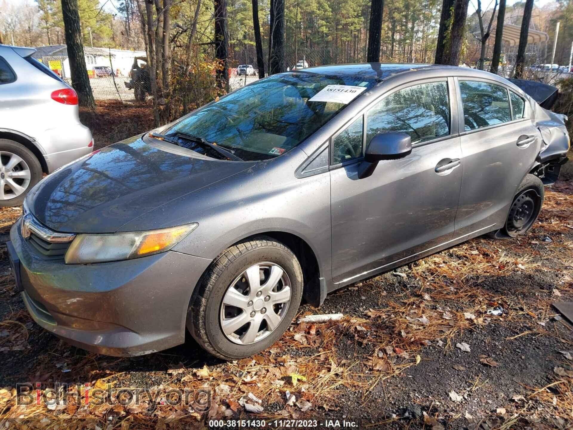 2012 HONDA CIVIC - VIN: 2HGFB2F52CH526344 - Фото 2