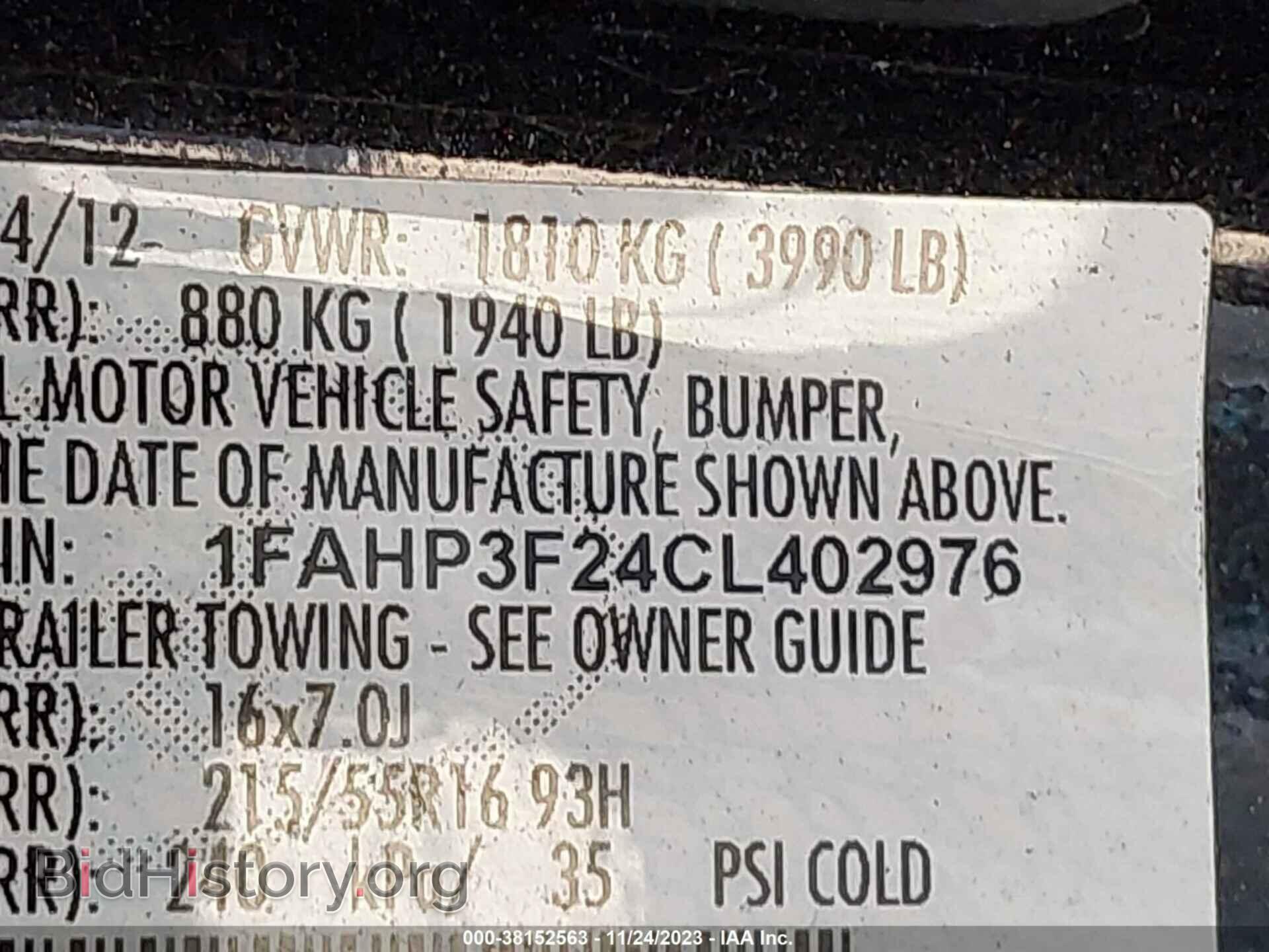 2012 FORD FOCUS - VIN: 1FAHP3F24CL402976 - Photo 9