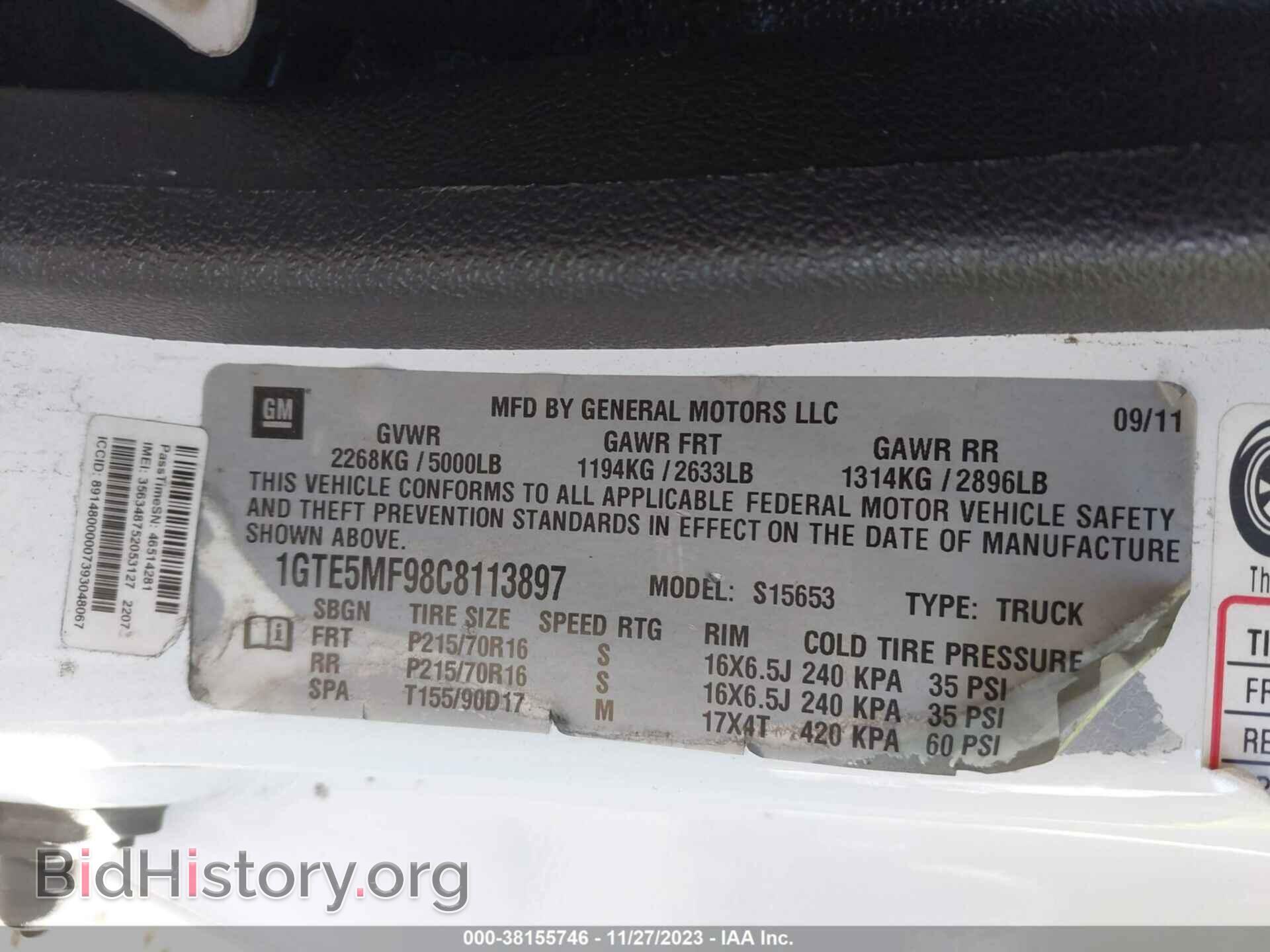 2012 GMC CANYON - VIN: 1GTE5MF98C8113897 - Photo 9