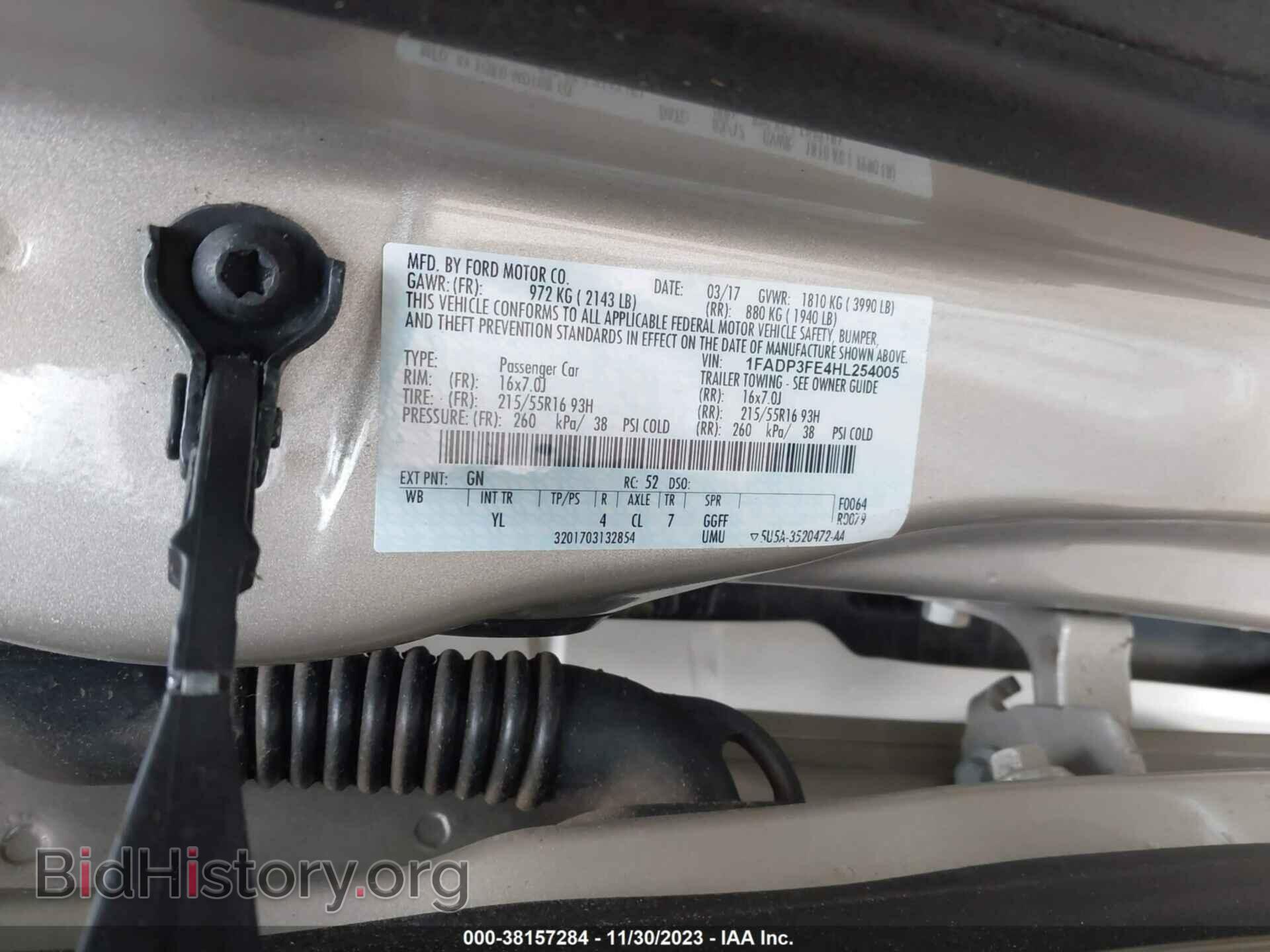 2017 FORD FOCUS - VIN: 1FADP3FE4HL254005 - Photo 9