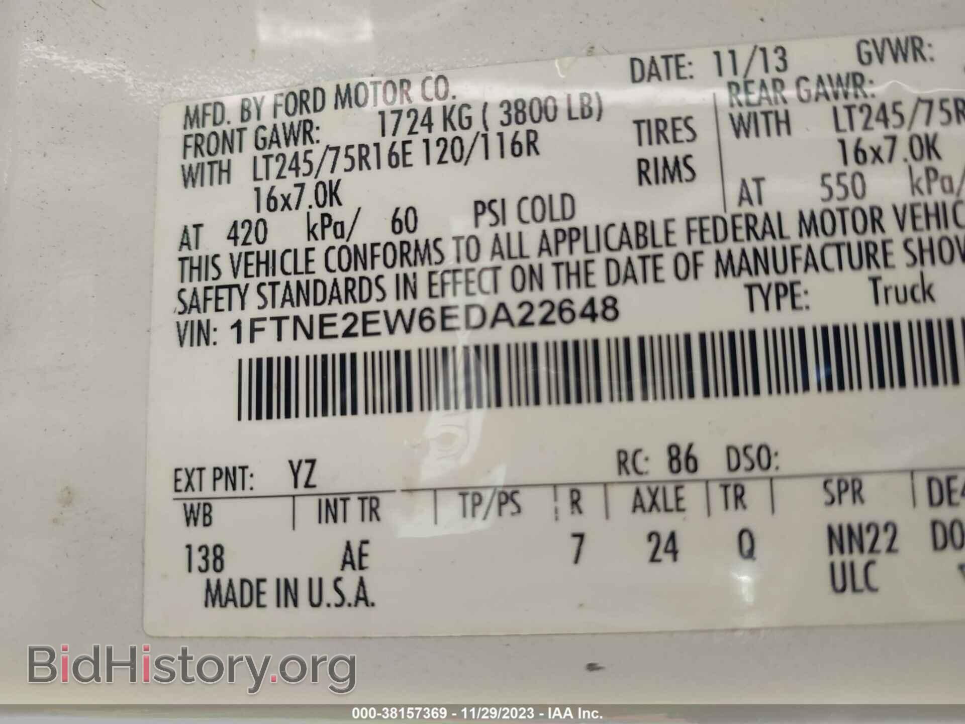 2014 FORD E-250 - VIN: 1FTNE2EW6EDA22648 - Photo 9