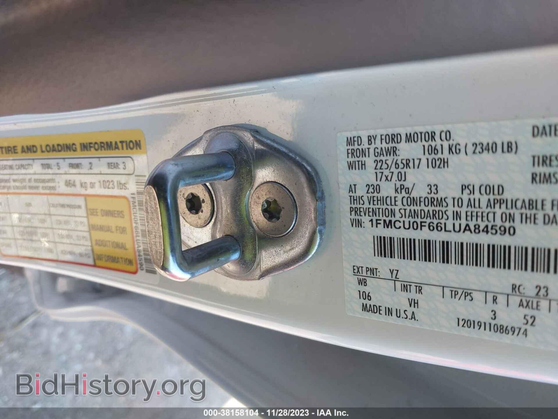 2020 FORD ESCAPE - VIN: 1FMCU0F66LUA84590 - Photo 9