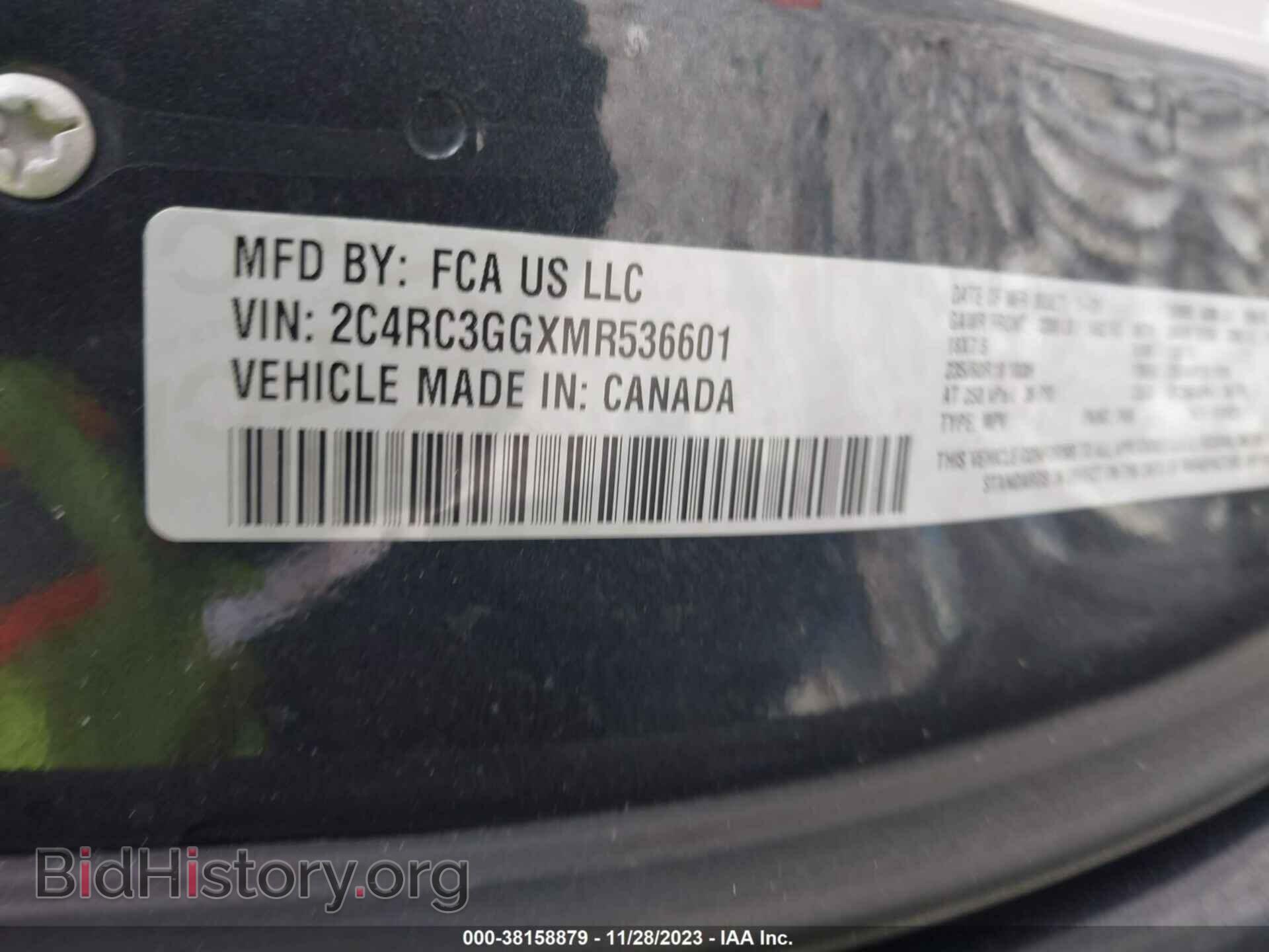 2021 CHRYSLER PACIFICA - VIN: 2C4RC3GGXMR536601 - Фото 9