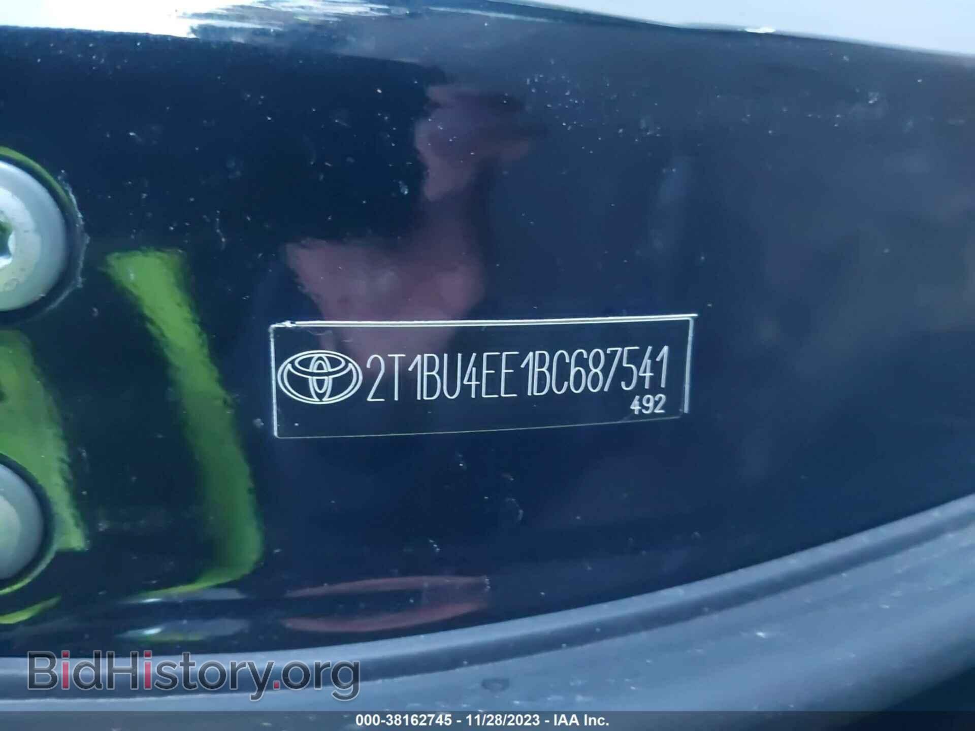 2011 TOYOTA COROLLA - VIN: 2T1BU4EE1BC687541 - Фото 9