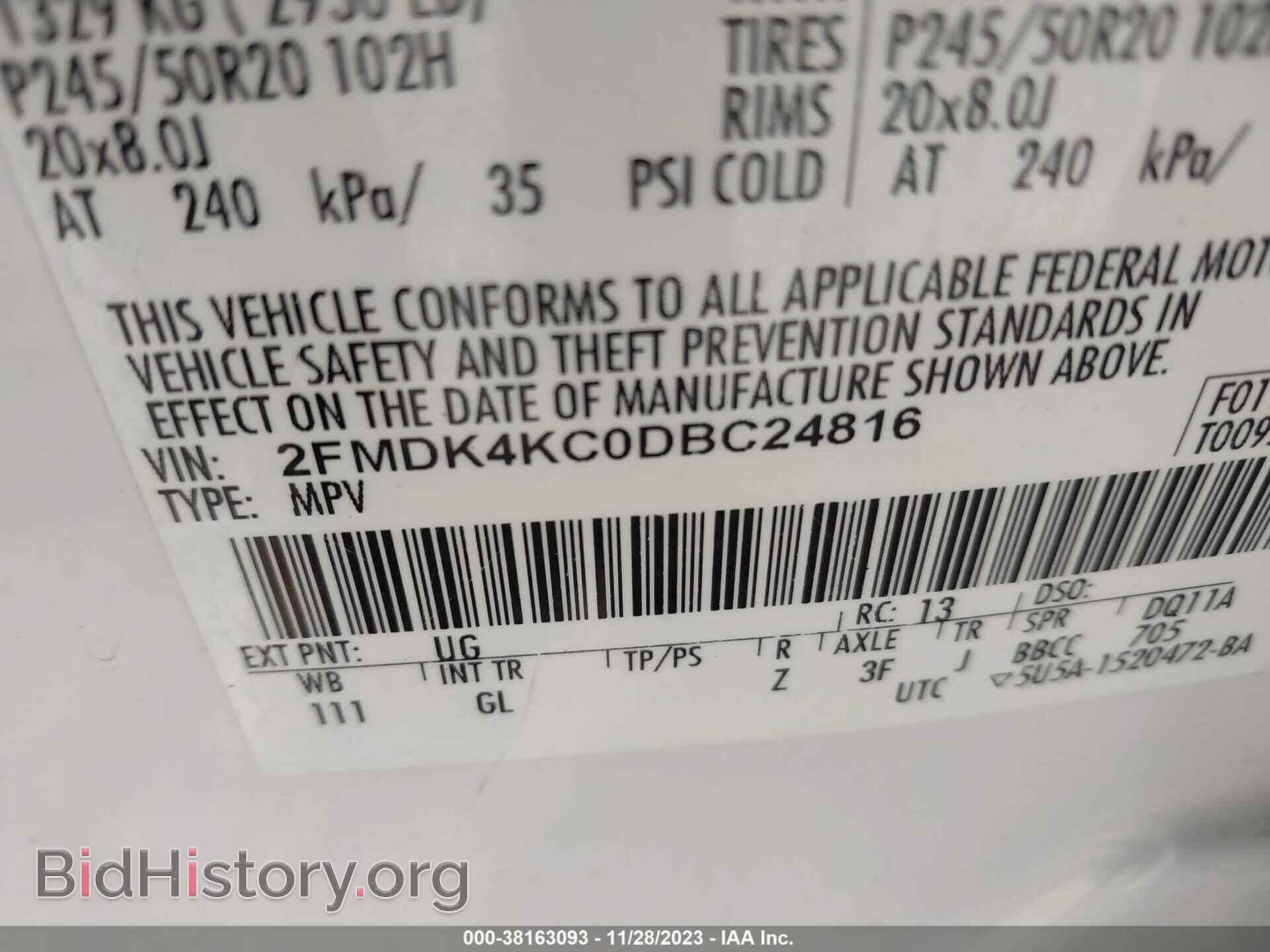 2013 FORD EDGE - VIN: 2FMDK4KC0DBC24816 - Photo 9