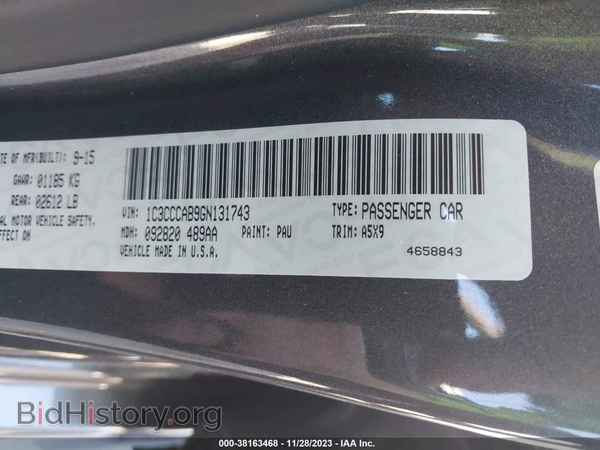 2016 CHRYSLER 200 - VIN: 1C3CCCAB9GN131743 - Photo 9