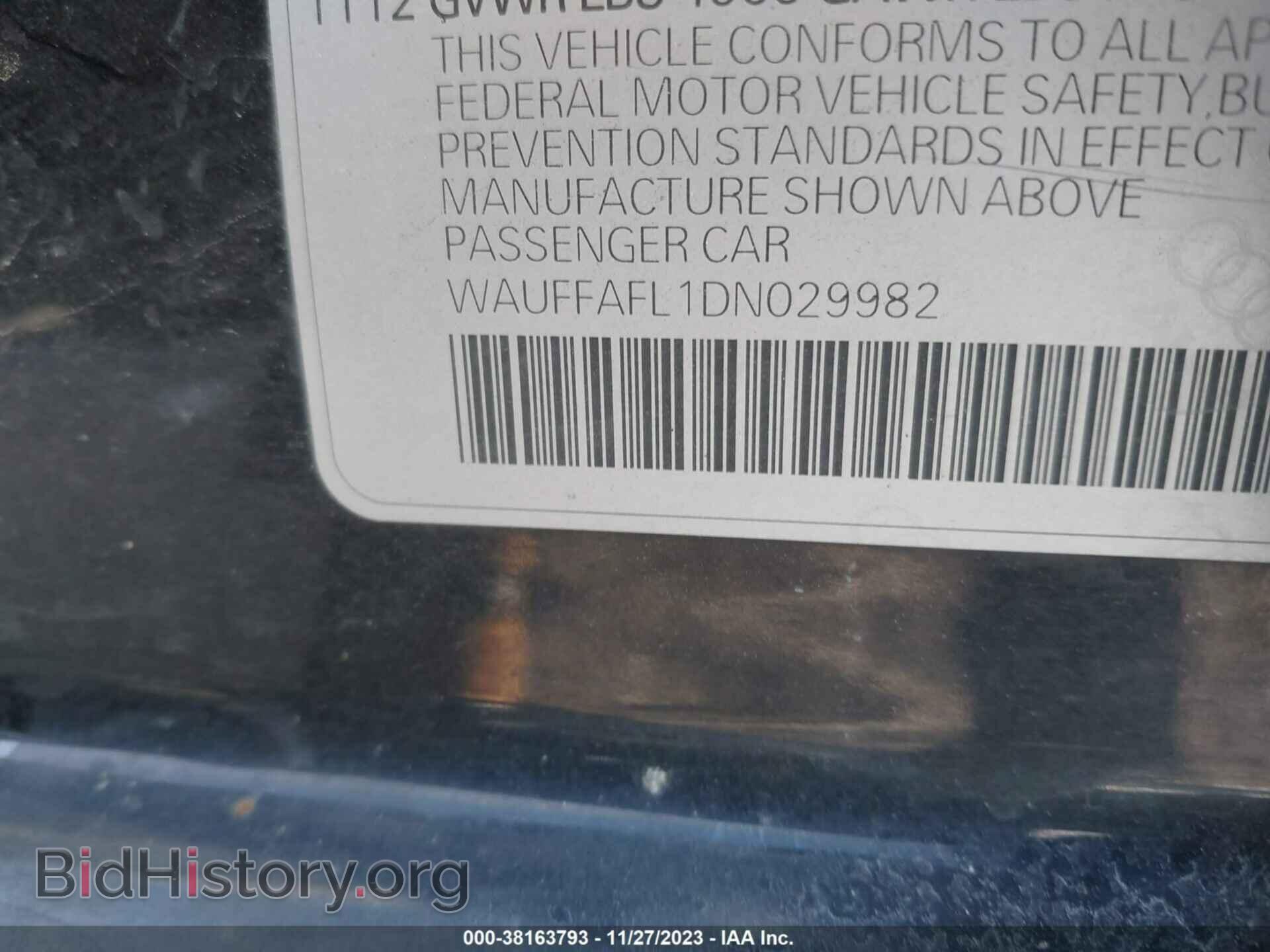 2013 AUDI A4 - VIN: WAUFFAFL1DN029982 - Фото 9