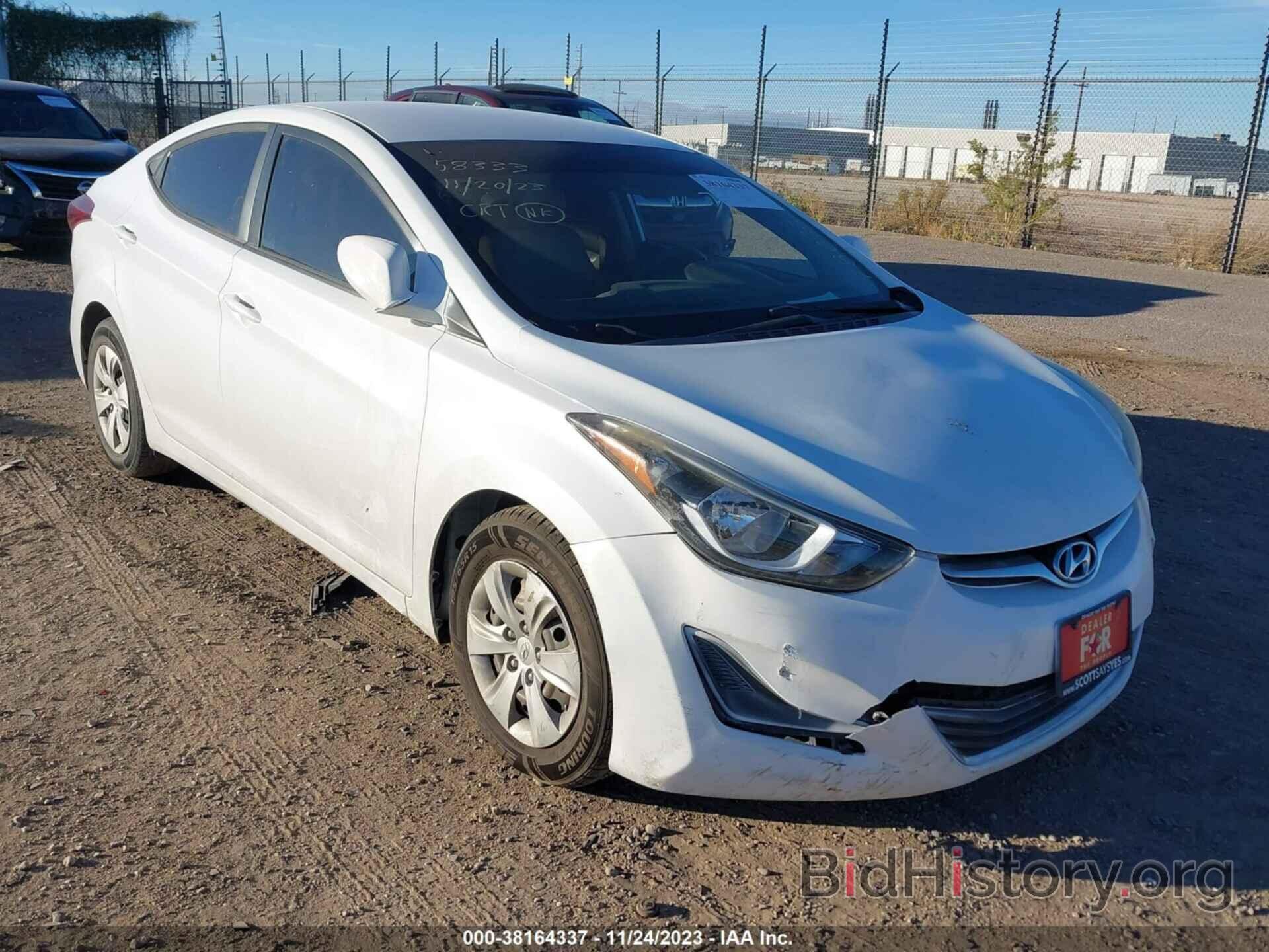 Photo 5NPDH4AE9GH780332 - HYUNDAI ELANTRA 2016