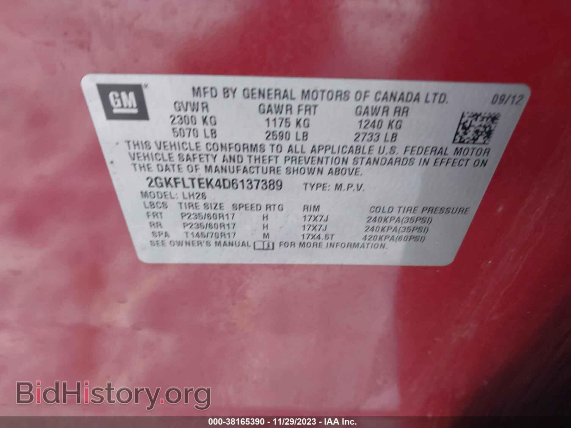 2013 GMC TERRAIN - VIN: 2GKFLTEK4D6137389 - Photo 9