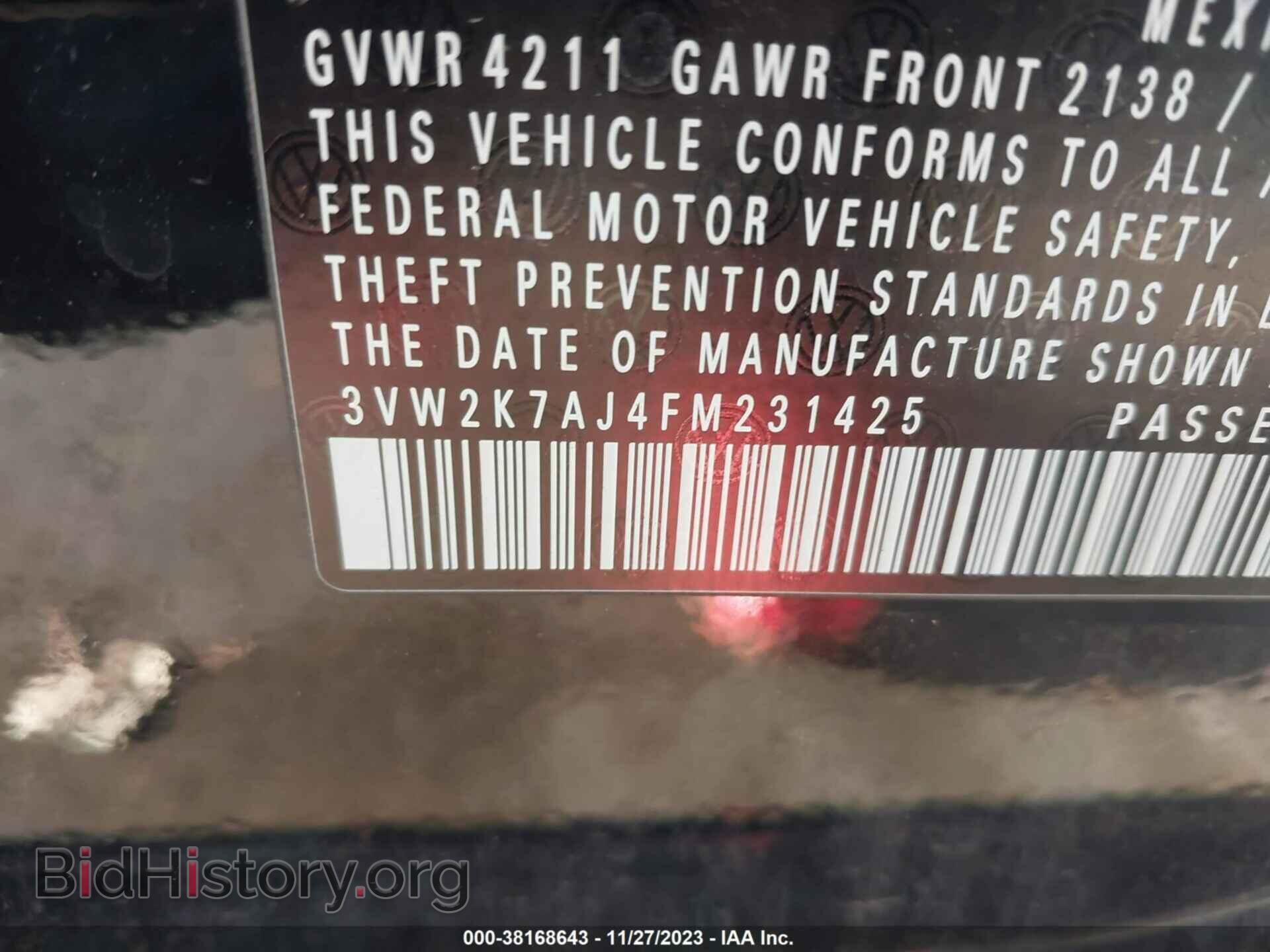 2015 VOLKSWAGEN JETTA - VIN: 3VW2K7AJ4FM231425 - Фото 9