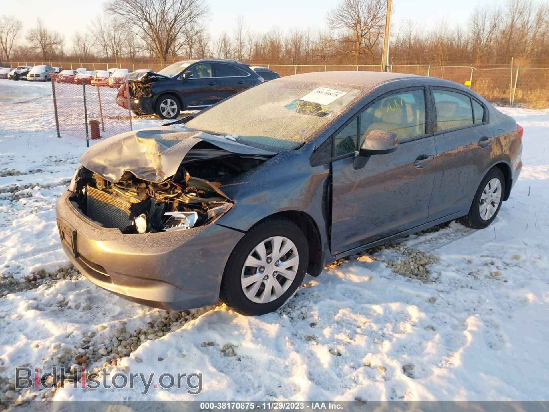 2012 HONDA CIVIC - VIN: 19XFB2F53CE073720 - Фото 2