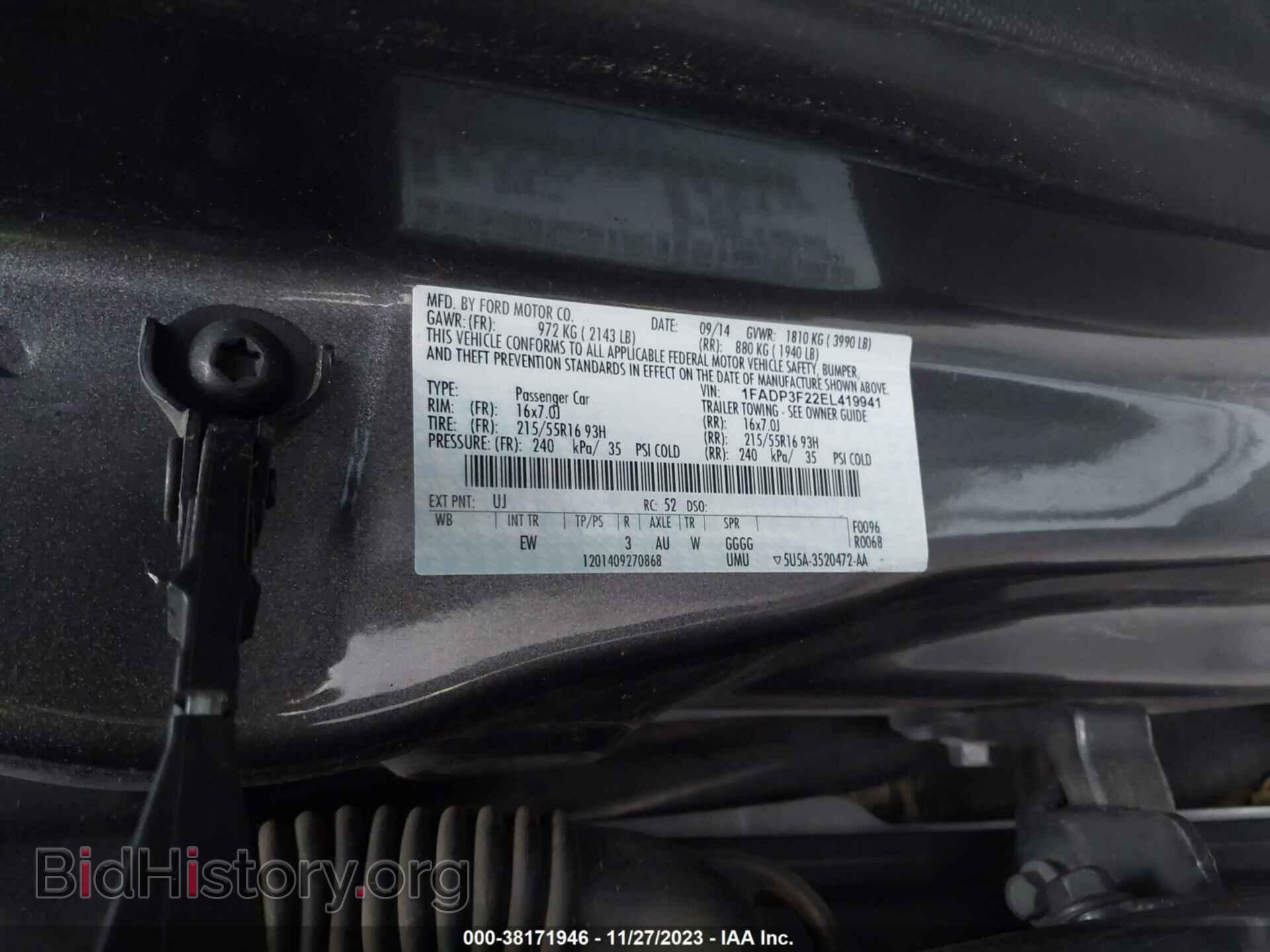 2014 FORD FOCUS - VIN: 1FADP3F22EL419941 - Photo 9
