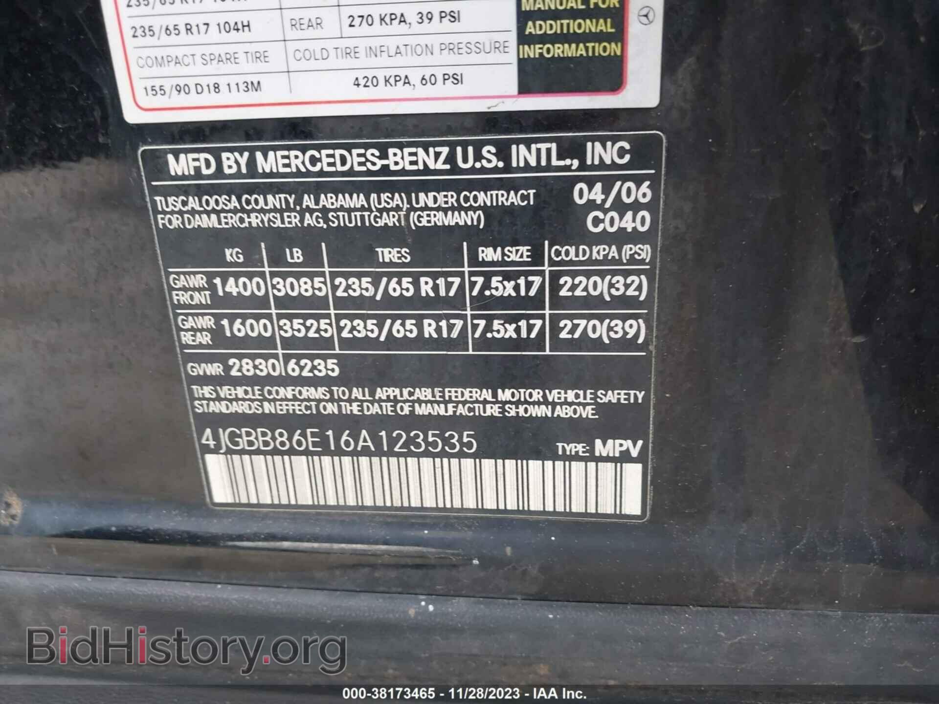 2006 MERCEDES-BENZ M-CLASS - VIN: 4JGBB86E16A123535 - Фото 9