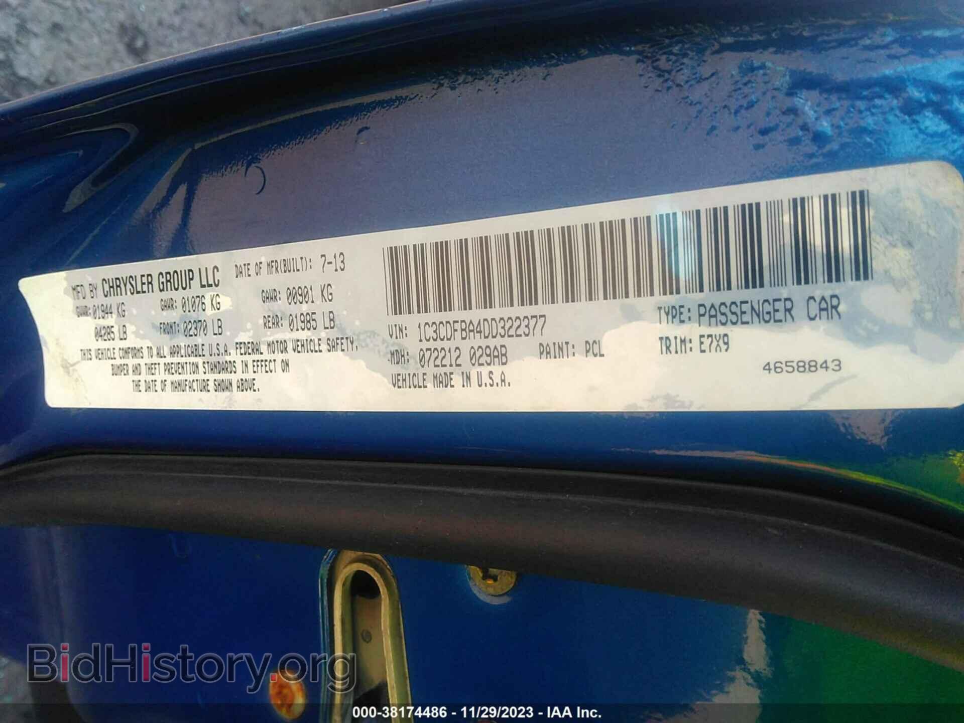 2013 DODGE DART - VIN: 1C3CDFBA4DD322377 - Фото 9