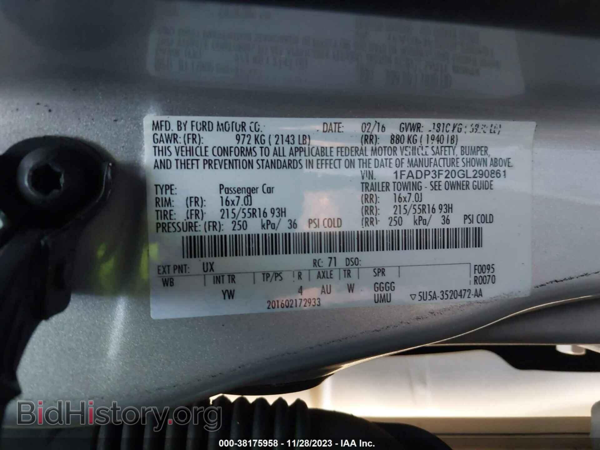 2016 FORD FOCUS - VIN: 1FADP3F20GL290861 - Photo 9