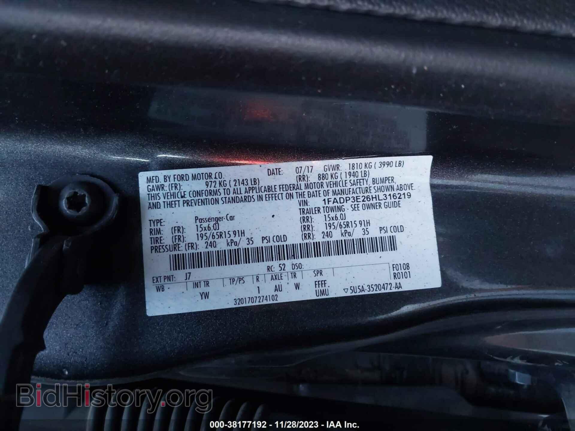 2017 FORD FOCUS - VIN: 1FADP3E26HL316219 - Photo 9