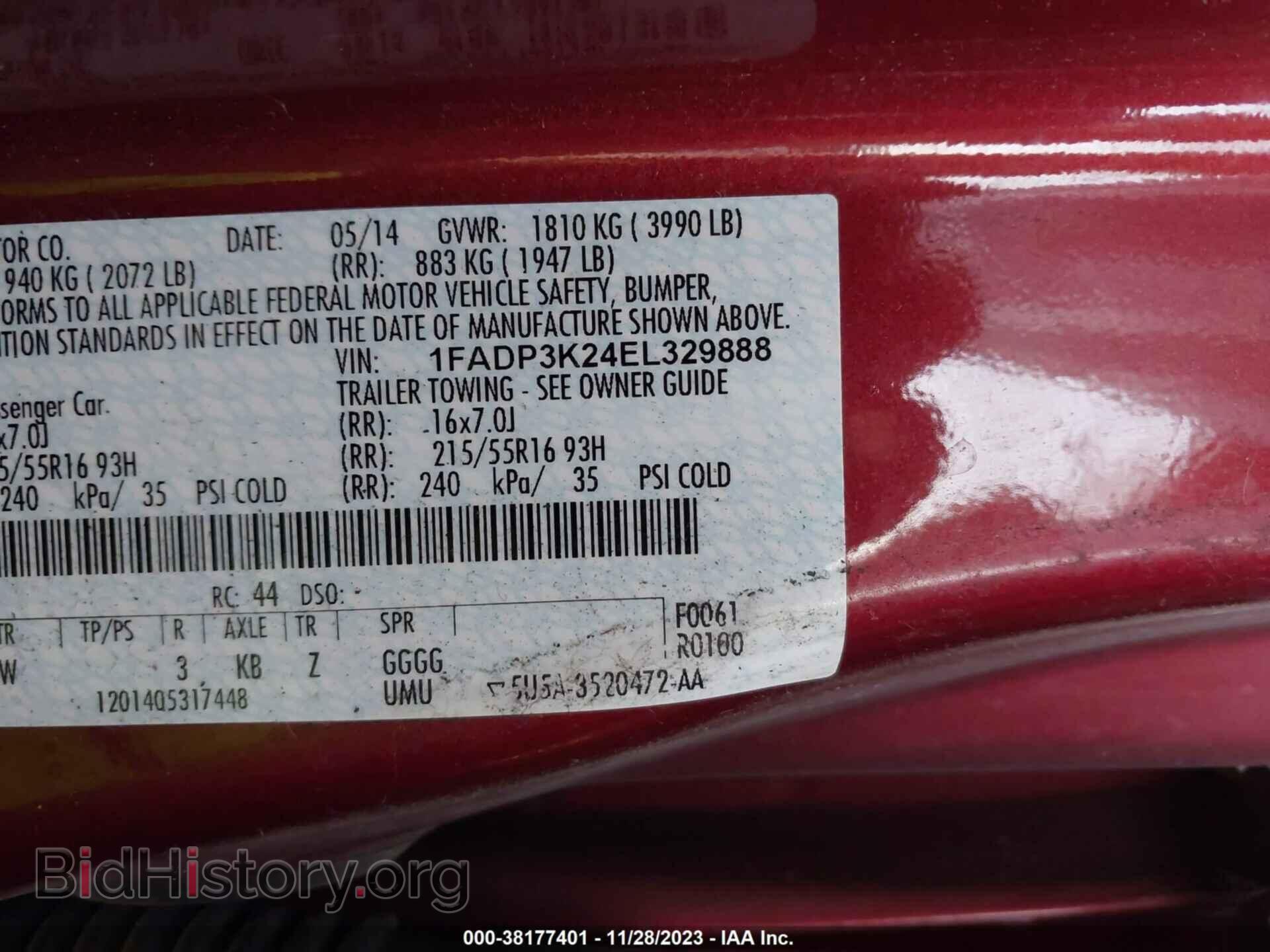 2014 FORD FOCUS - VIN: 1FADP3K24EL329888 - Photo 9