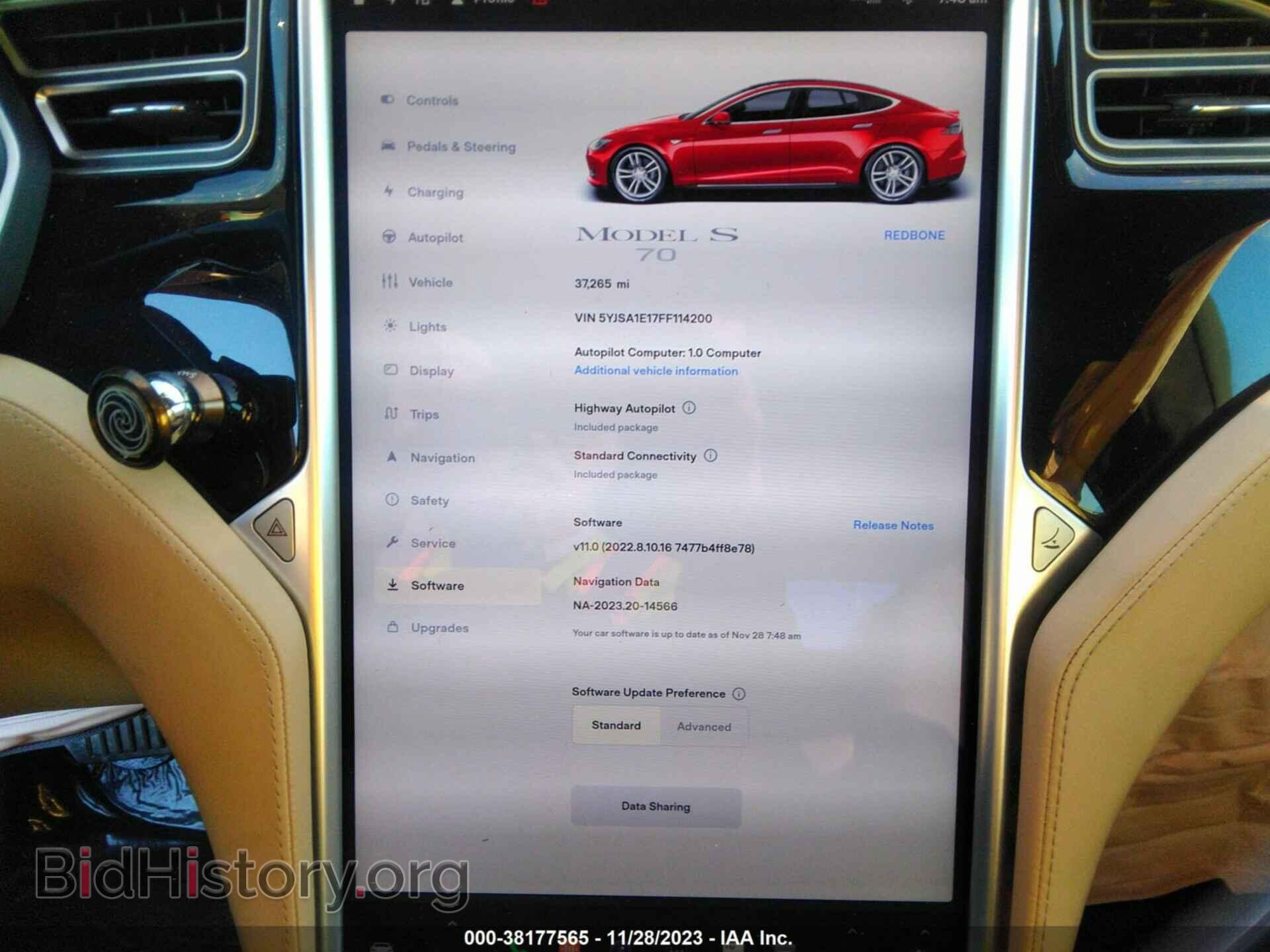 2015 TESLA MODEL S - VIN: 5YJSA1E17FF114200 - Photo 17
