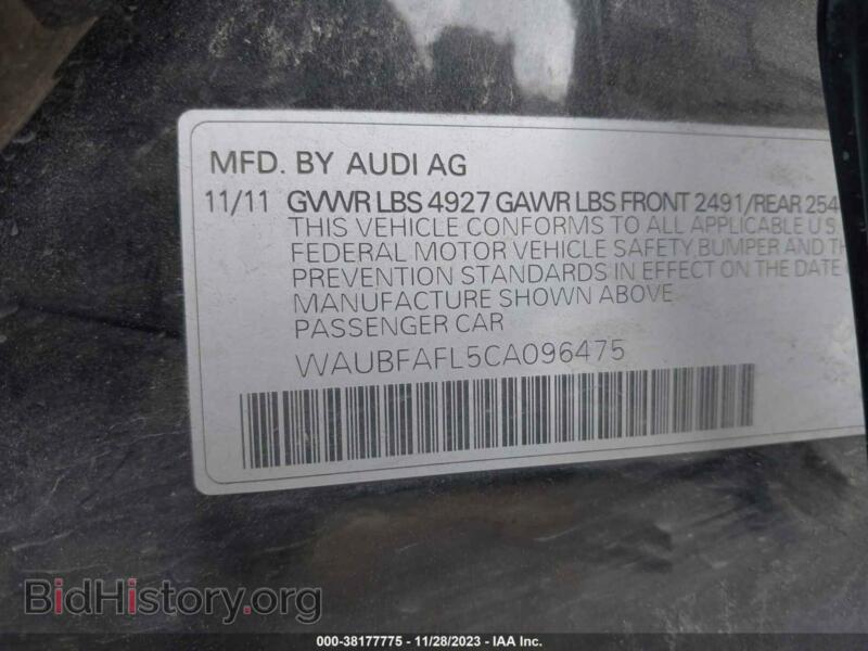 2012 Audi A4 (VIN WAUBFAFL5CA096475) — фото 9 из 11