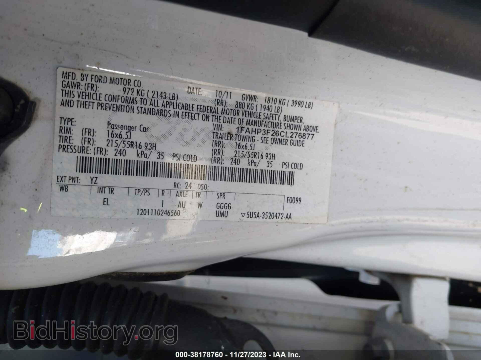 2012 FORD FOCUS - VIN: 1FAHP3F26CL276877 - Photo 9