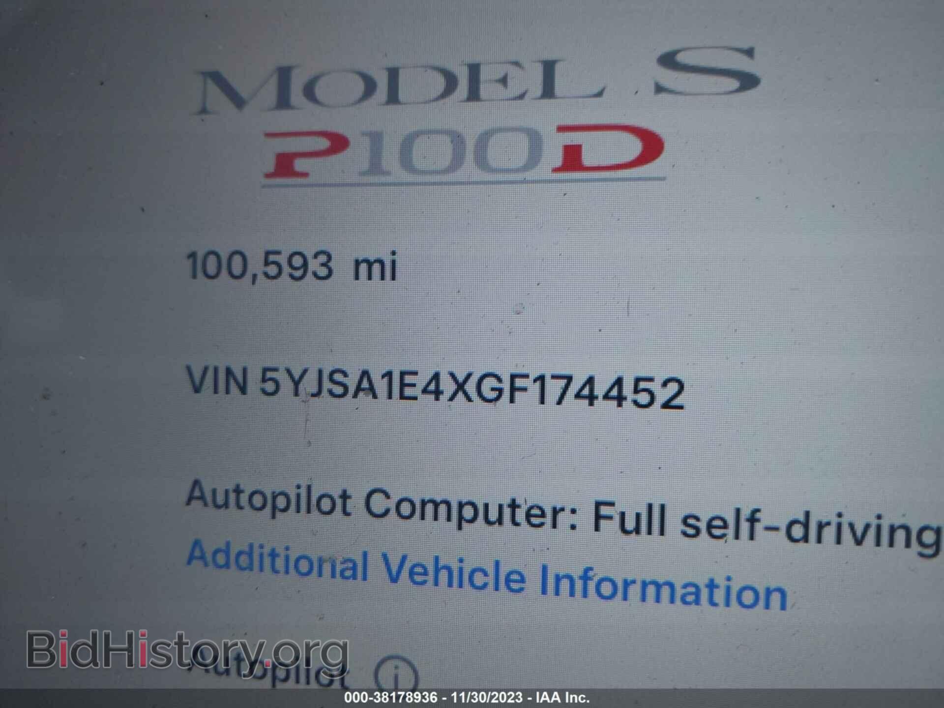 2016 TESLA MODEL S - VIN: 5YJSA1E4XGF174452 - Photo 9