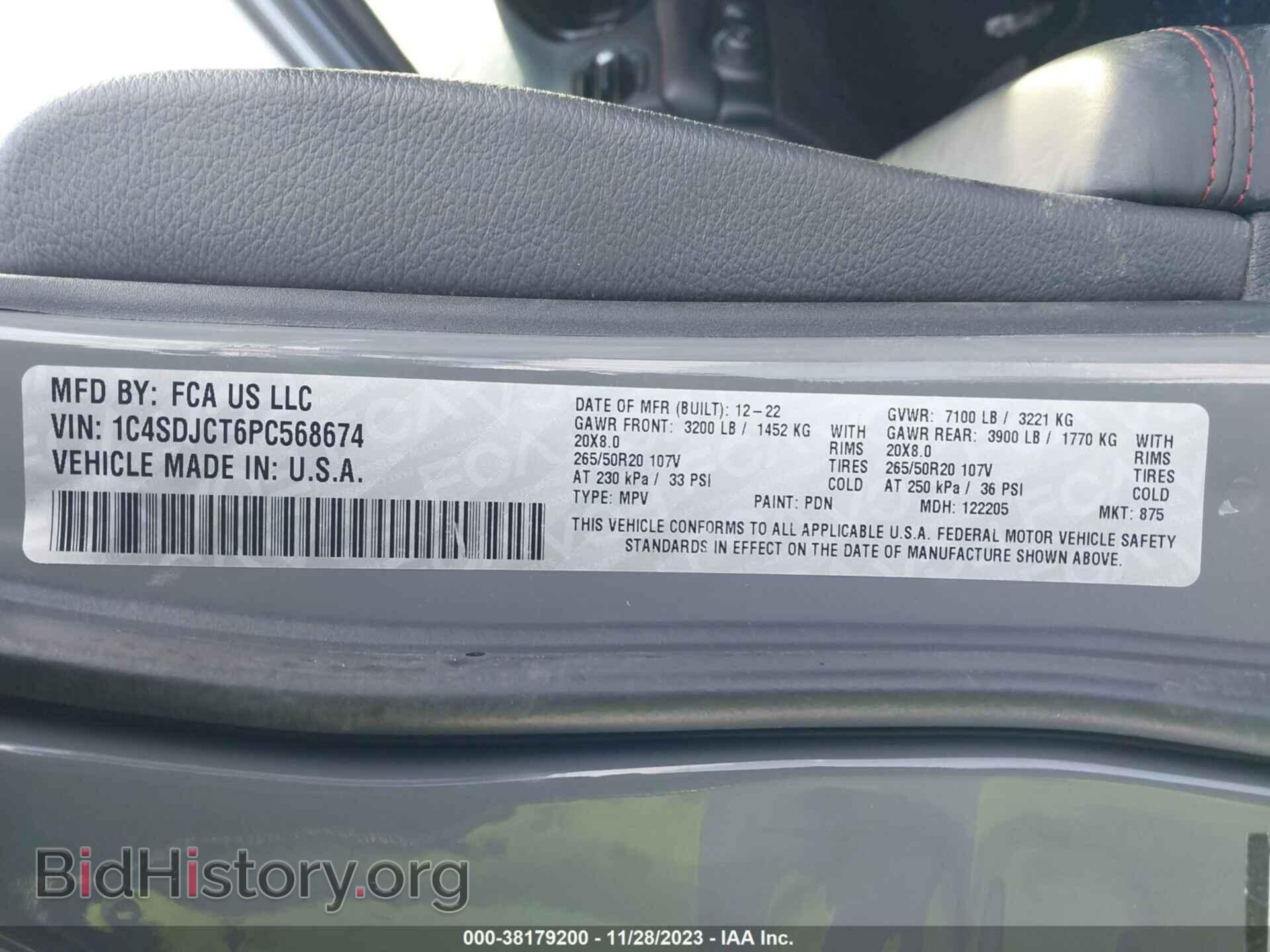 2023 DODGE DURANGO - VIN: 1C4SDJCT6PC568674 - Фото 9