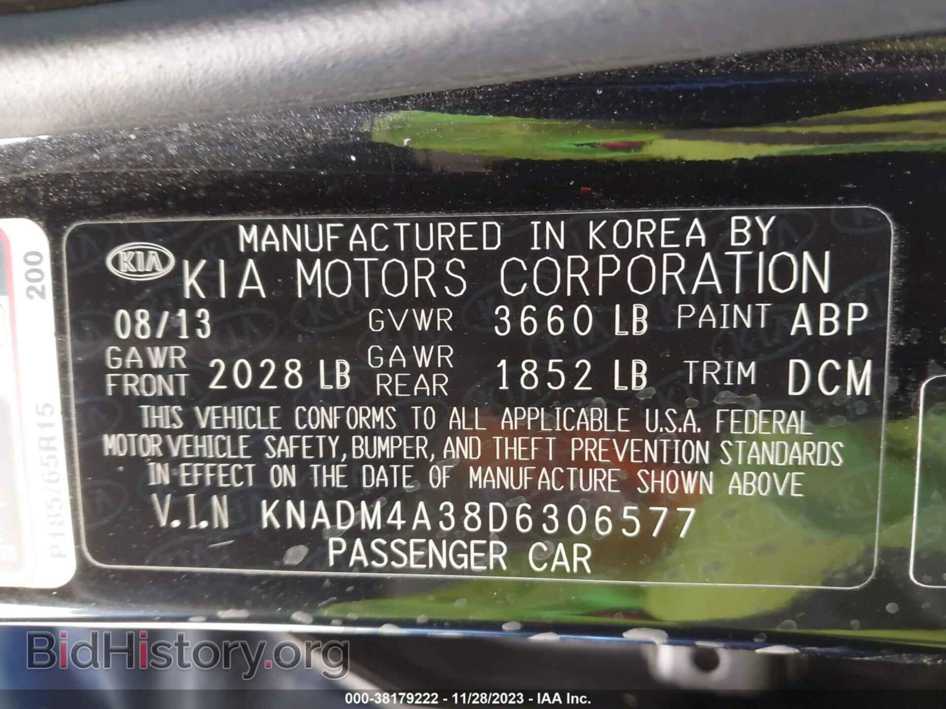 2013 KIA RIO - VIN: KNADM4A38D6306577 - Фото 9