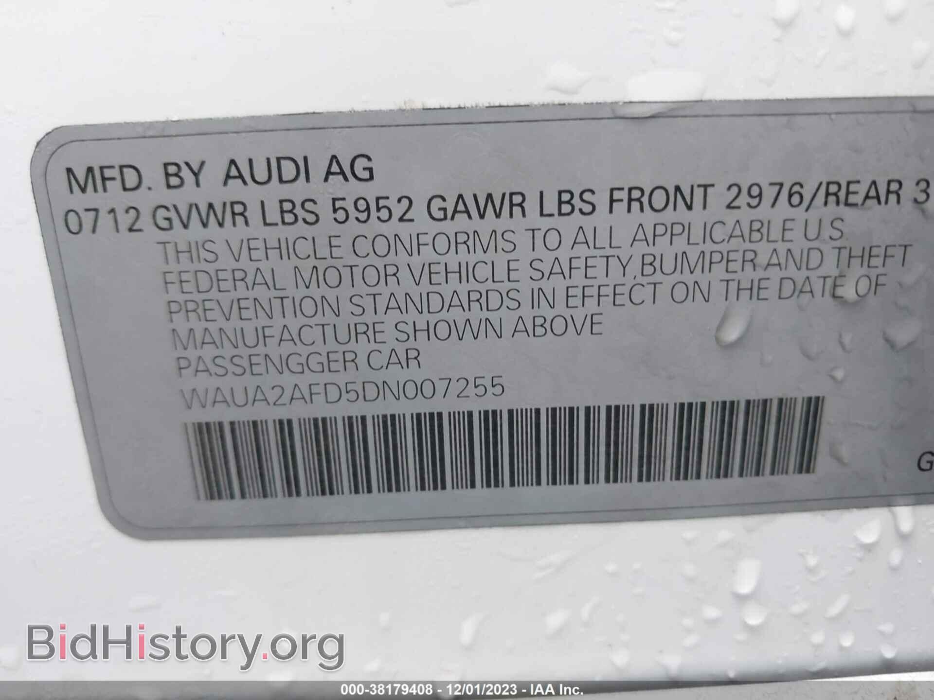 2013 AUDI A8 - VIN: WAUA2AFD5DN007255 - Фото 9
