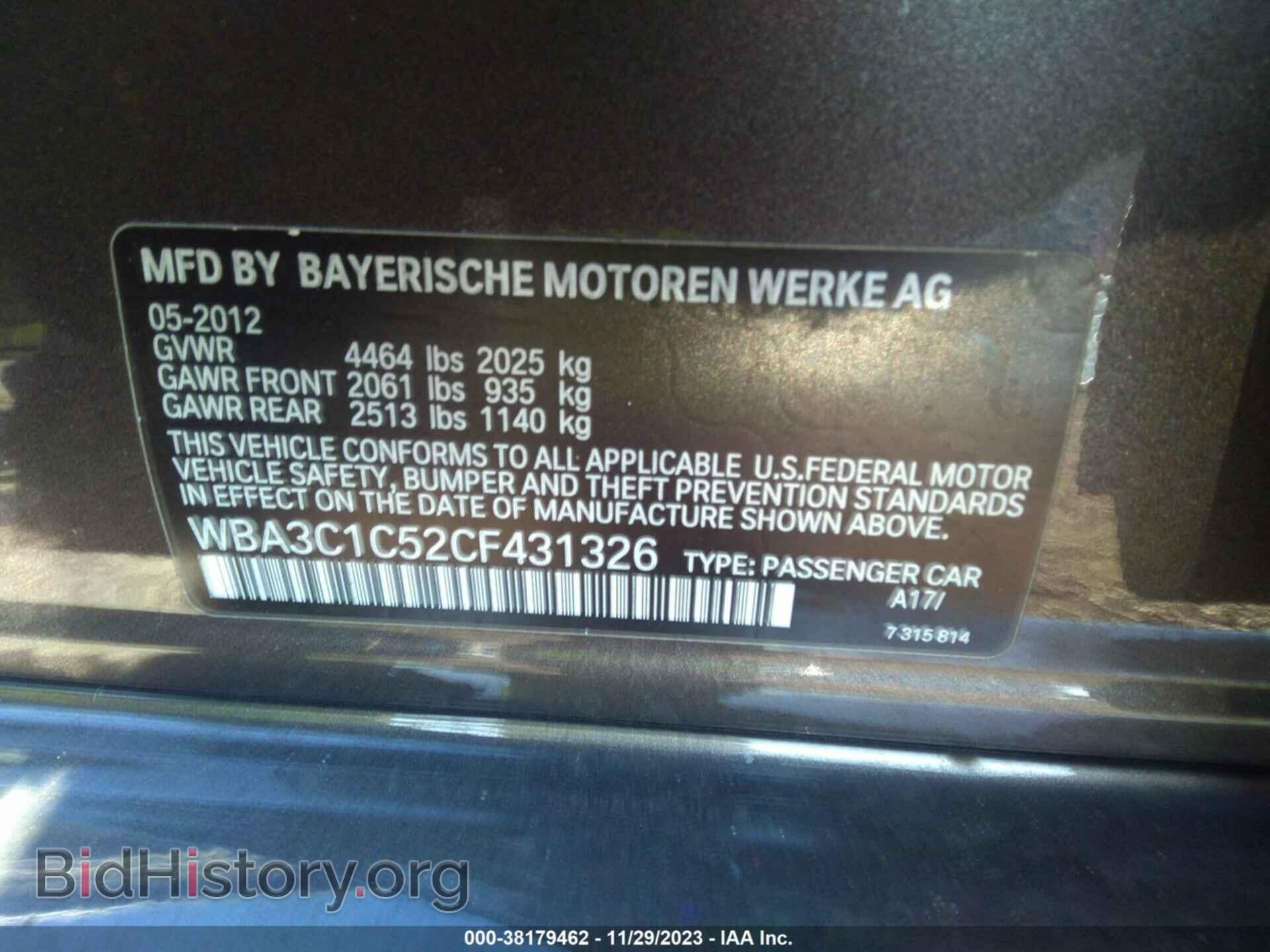 2012 BMW 328I - VIN: WBA3C1C52CF431326 - Фото 9