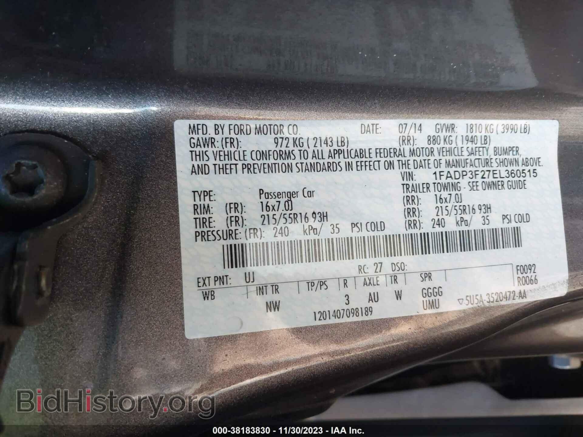 2014 FORD FOCUS - VIN: 1FADP3F27EL360515 - Photo 9