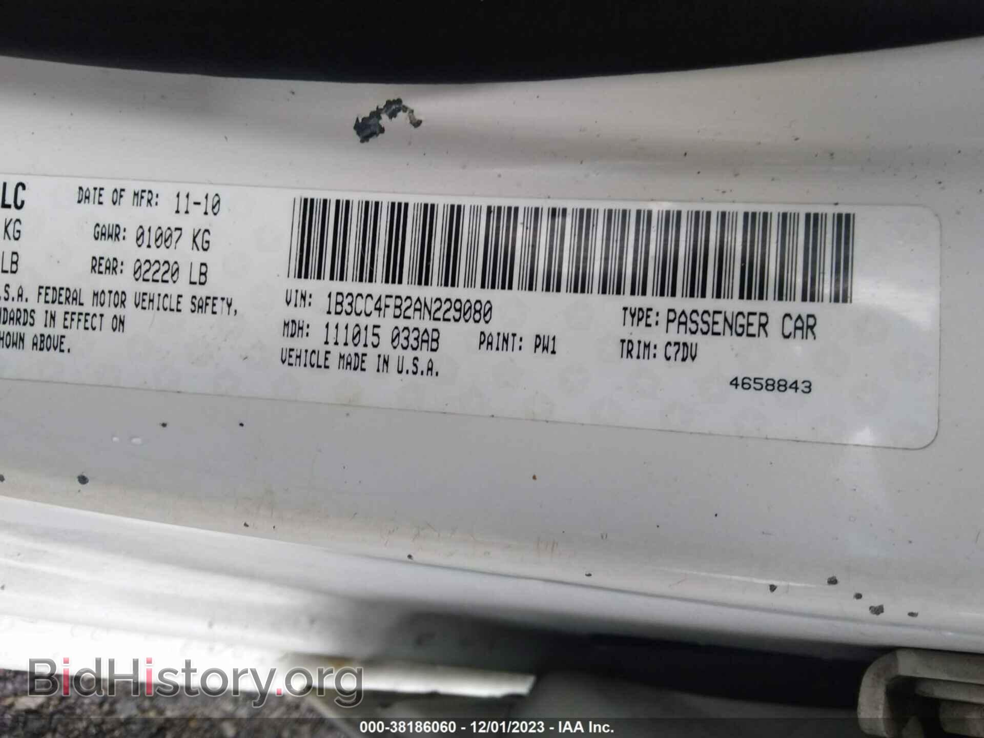 2010 DODGE AVENGER - VIN: 1B3CC4FB2AN229080 - Photo 9