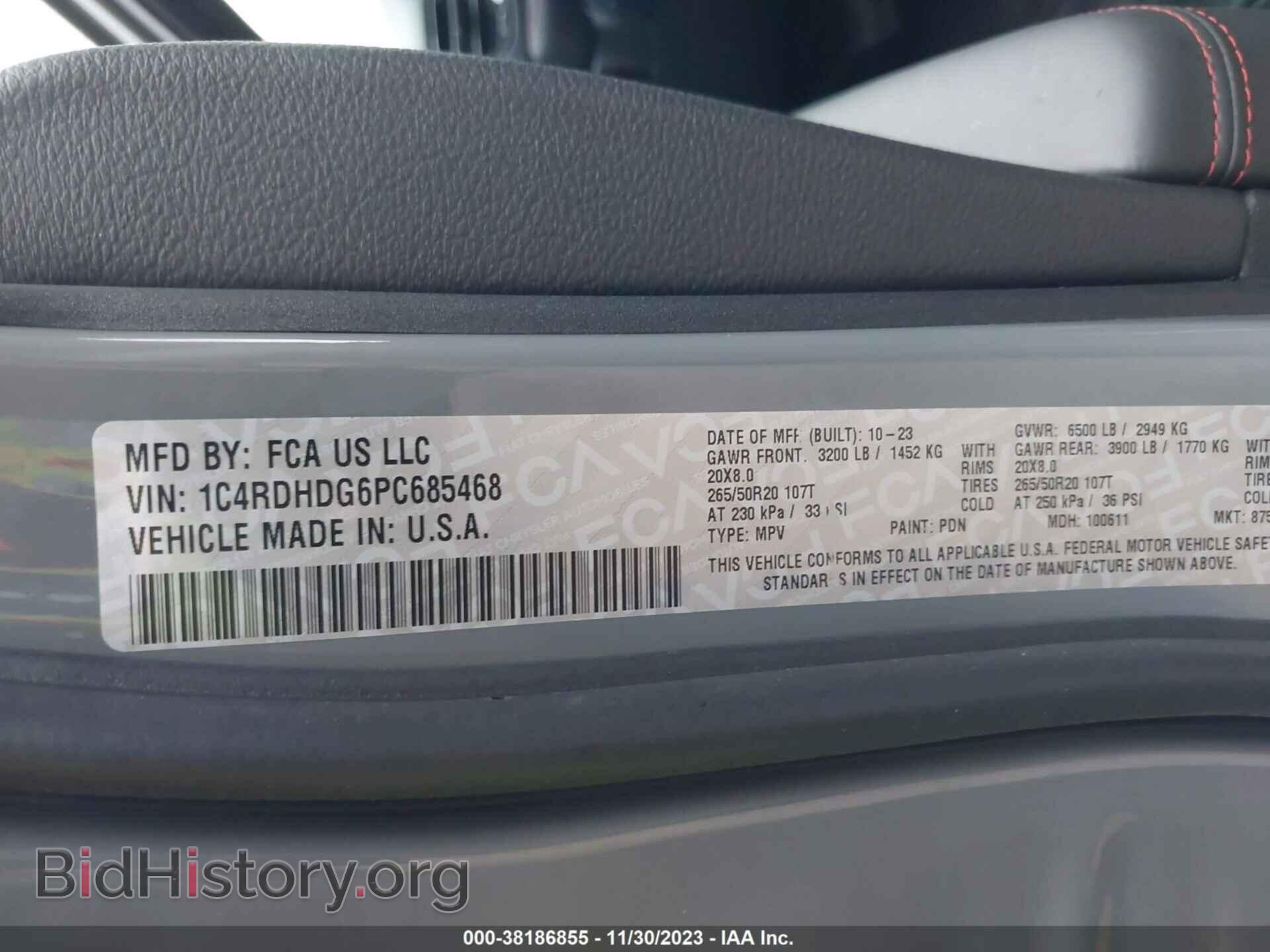 2023 DODGE DURANGO - VIN: 1C4RDHDG6PC685468 - Фото 9
