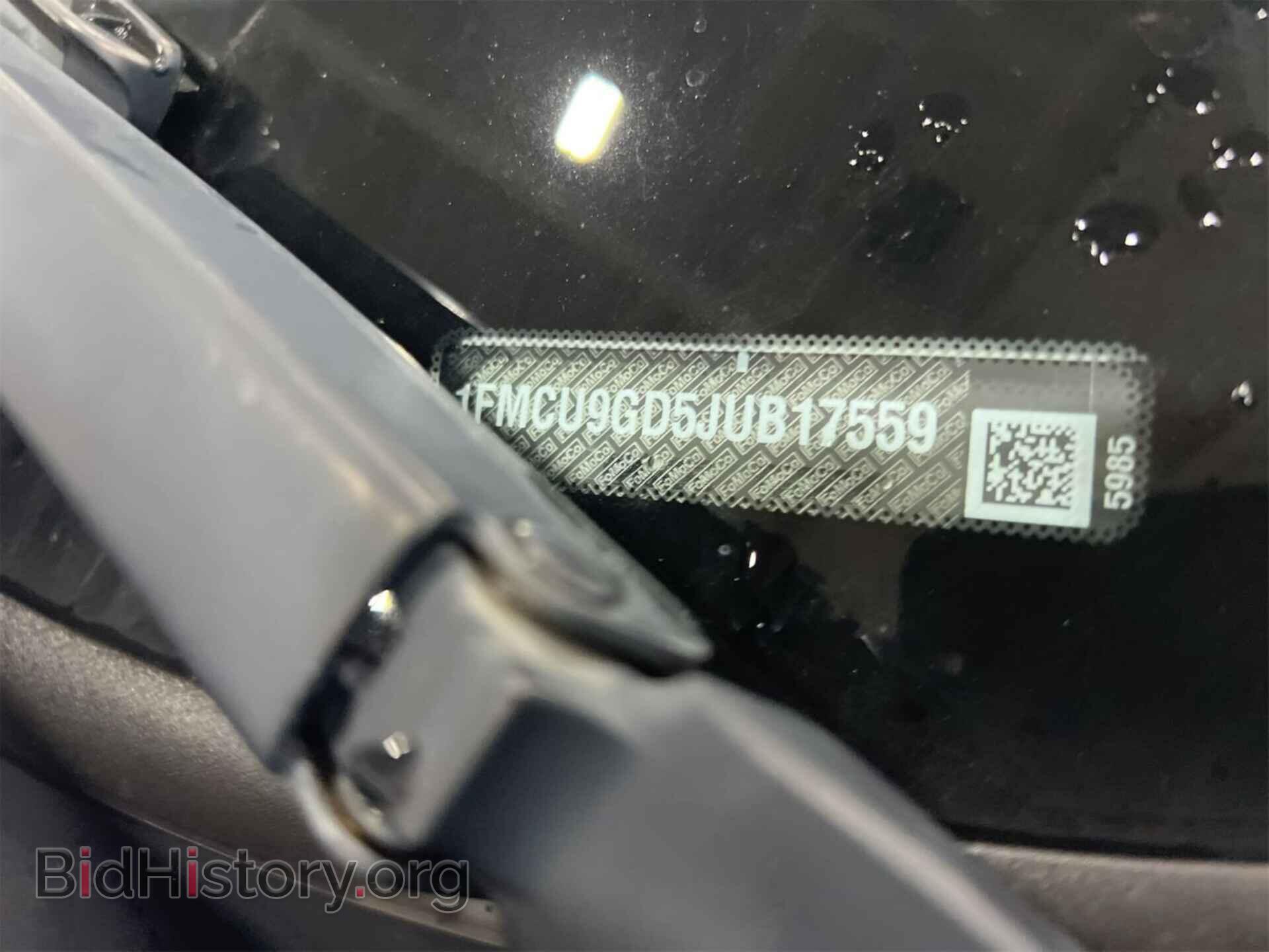 2018 FORD ESCAPE - VIN: 1FMCU9GD5JUB17559 - Фото 9