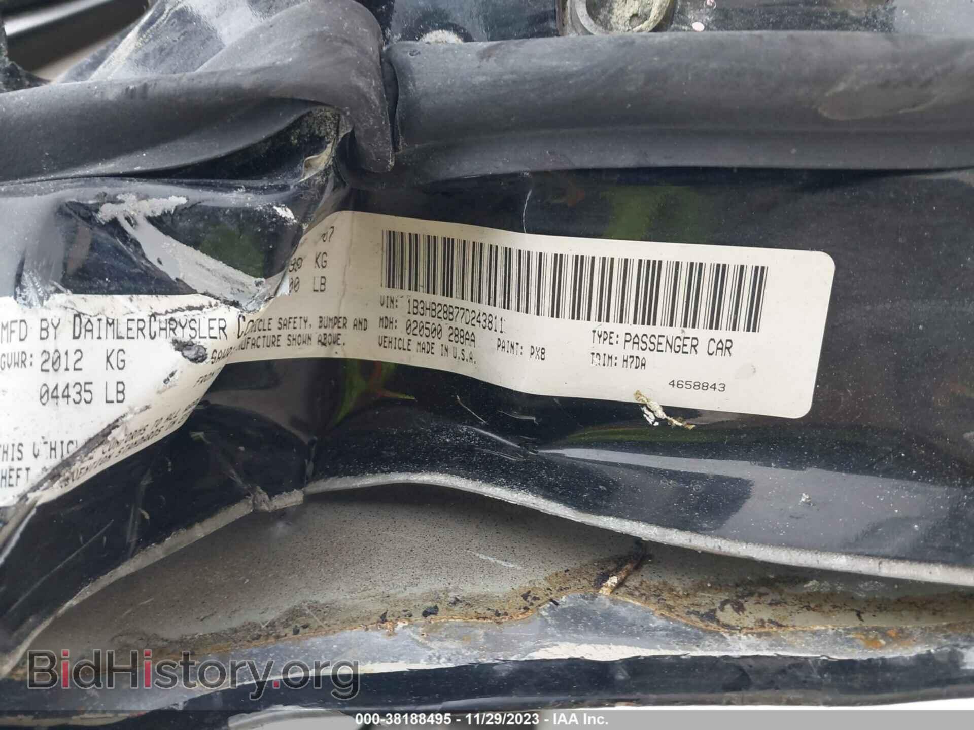 2007 DODGE CALIBER - VIN: 1B3HB28B77D243811 - Photo 9