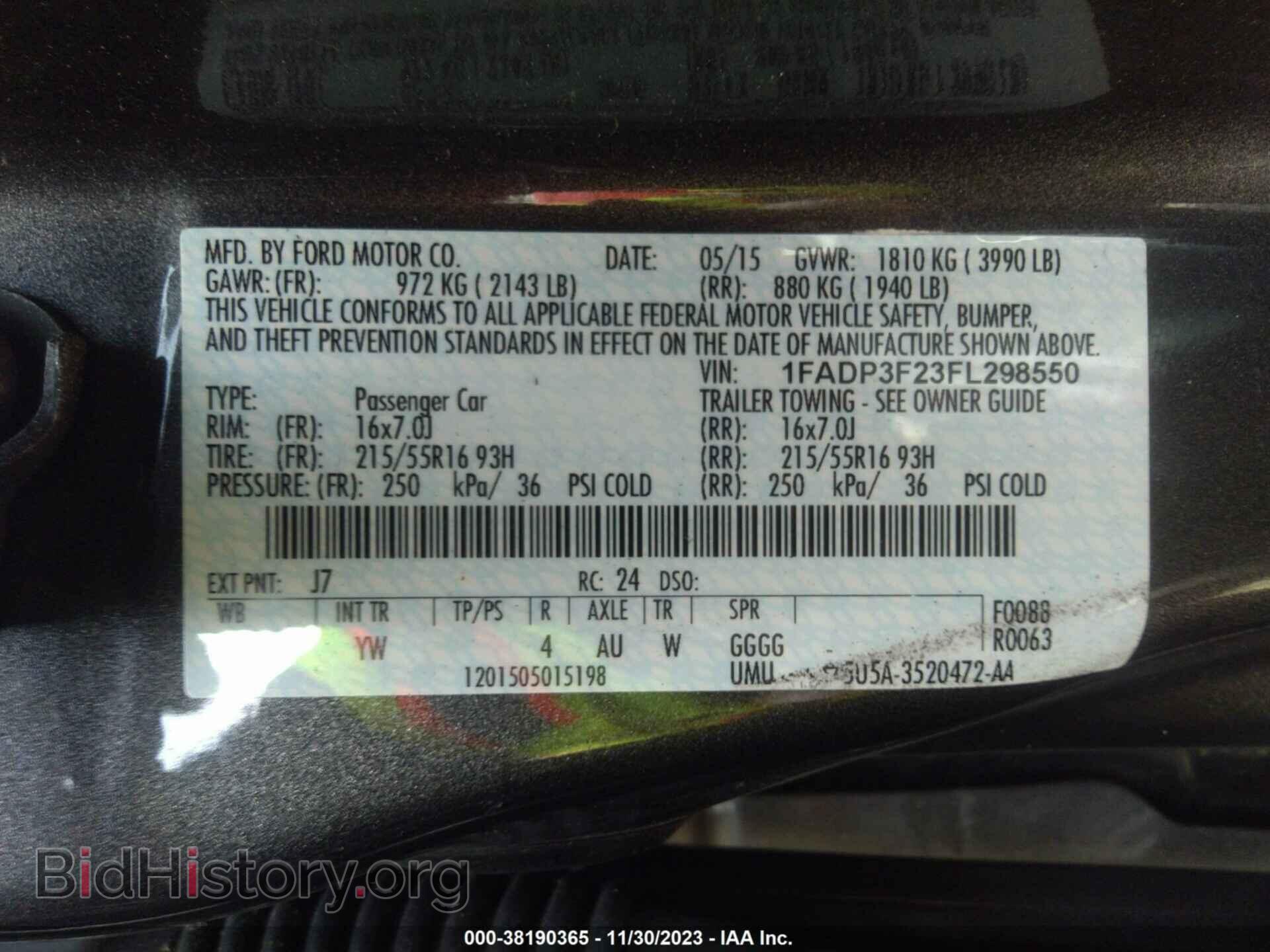 2015 FORD FOCUS - VIN: 1FADP3F23FL298550 - Photo 9