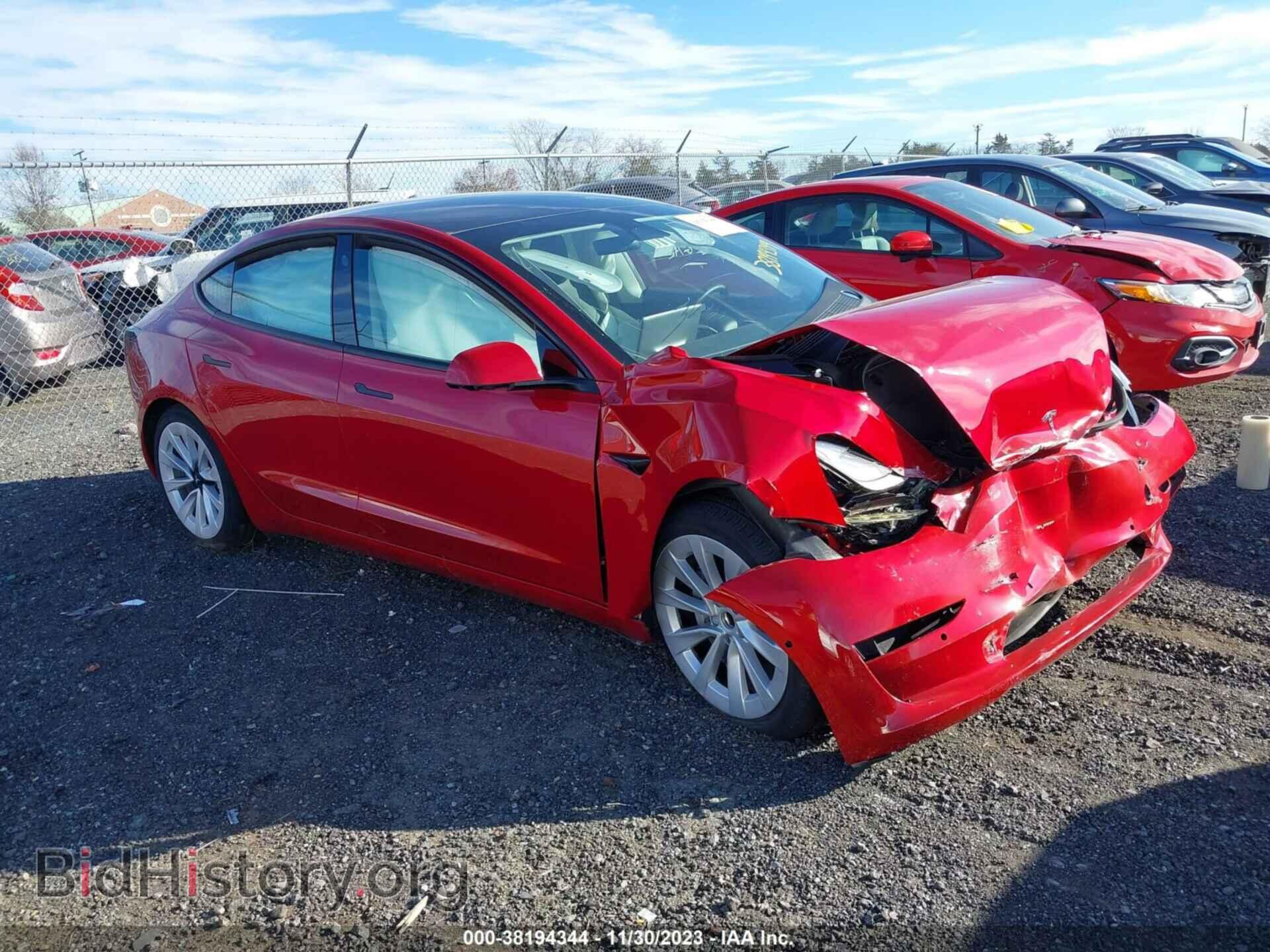 Photo 5YJ3E1EA1NF289176 - TESLA MODEL 3 2022