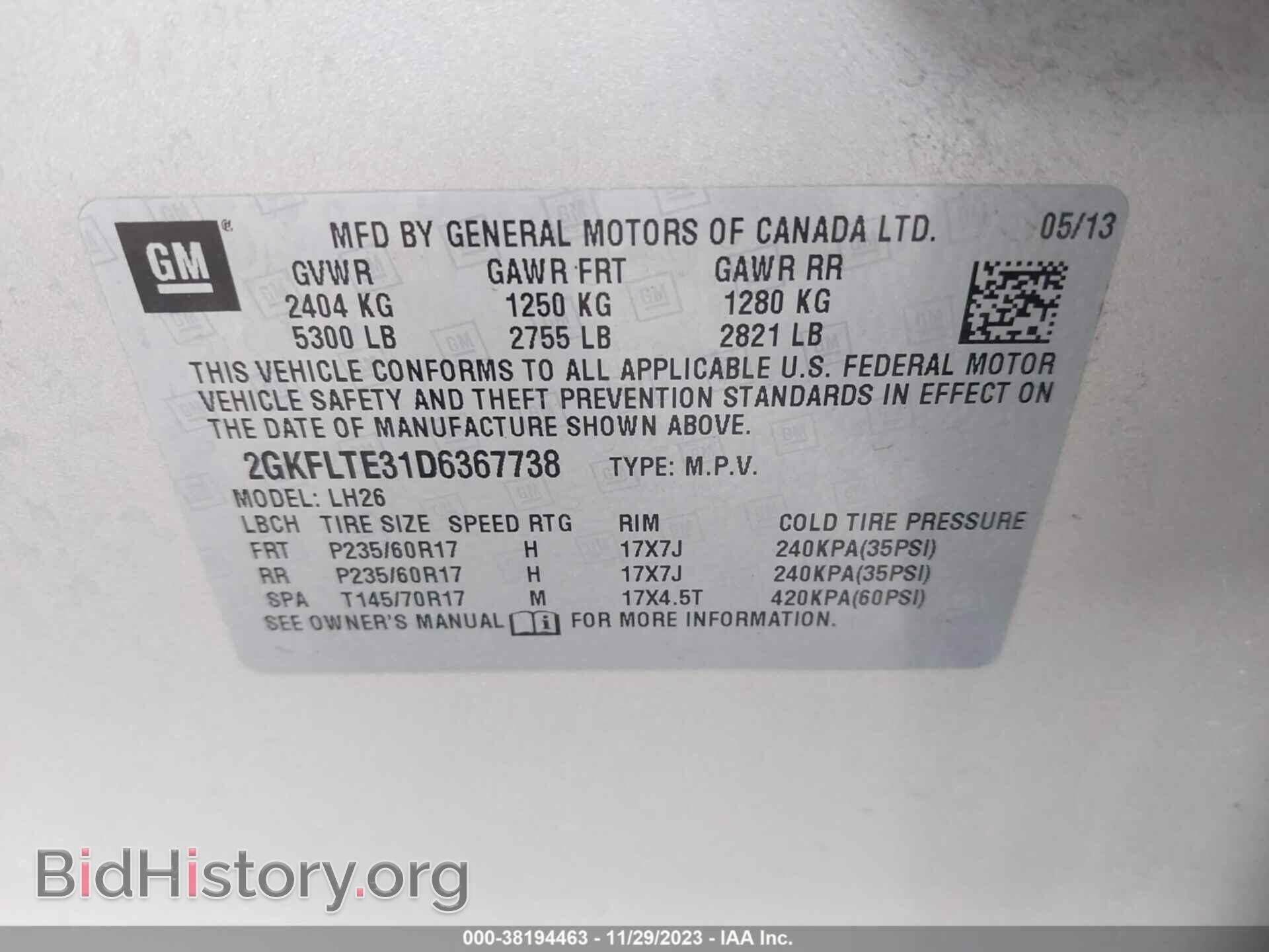 2013 GMC TERRAIN - VIN: 2GKFLTE31D6367738 - Photo 9