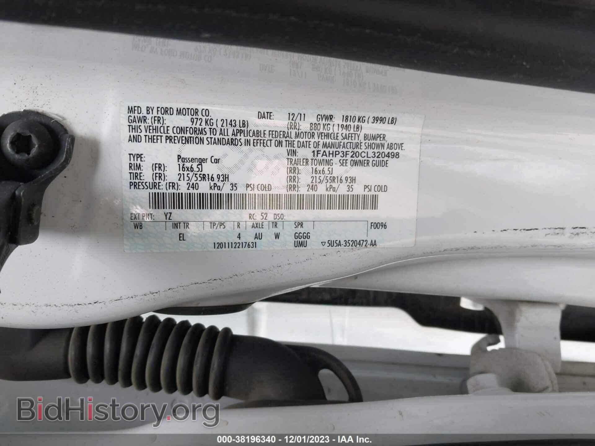 2012 FORD FOCUS - VIN: 1FAHP3F20CL320498 - Photo 9