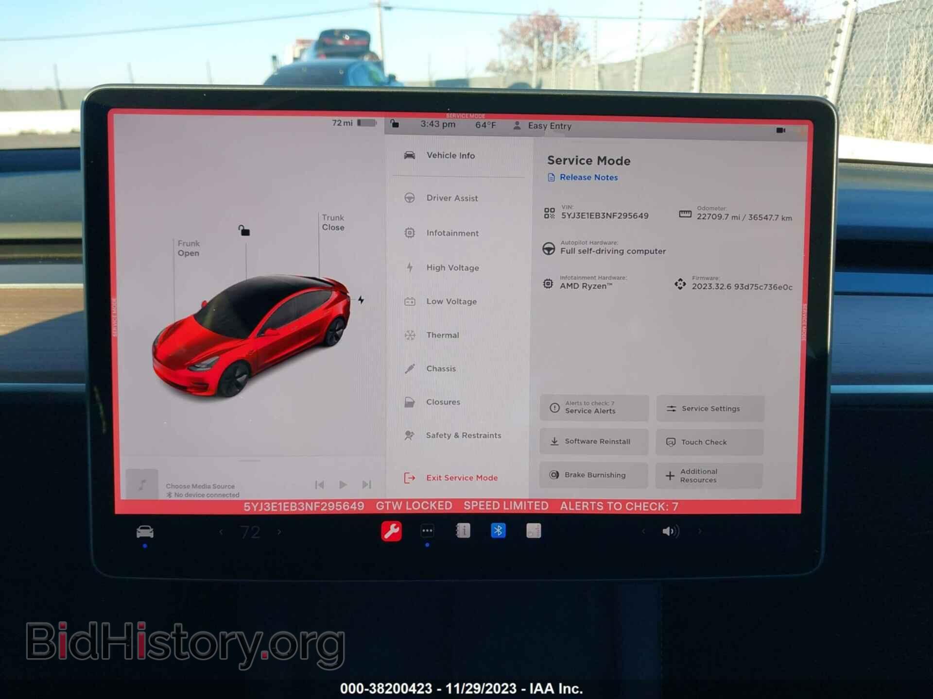 2022 TESLA MODEL 3 - VIN: 5YJ3E1EB3NF295649 - Фото 7