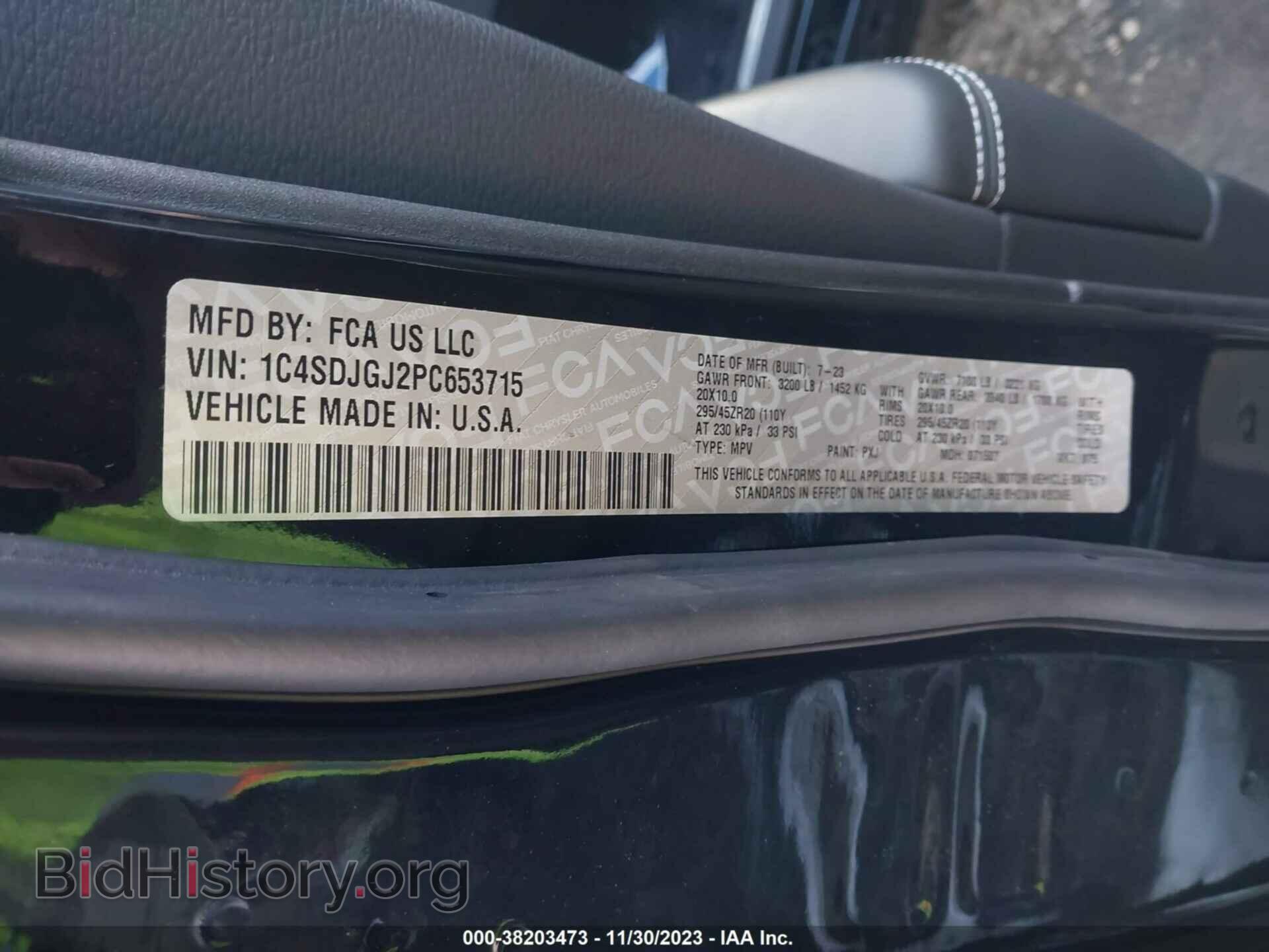 2023 DODGE DURANGO - VIN: 1C4SDJGJ2PC653715 - Фото 9