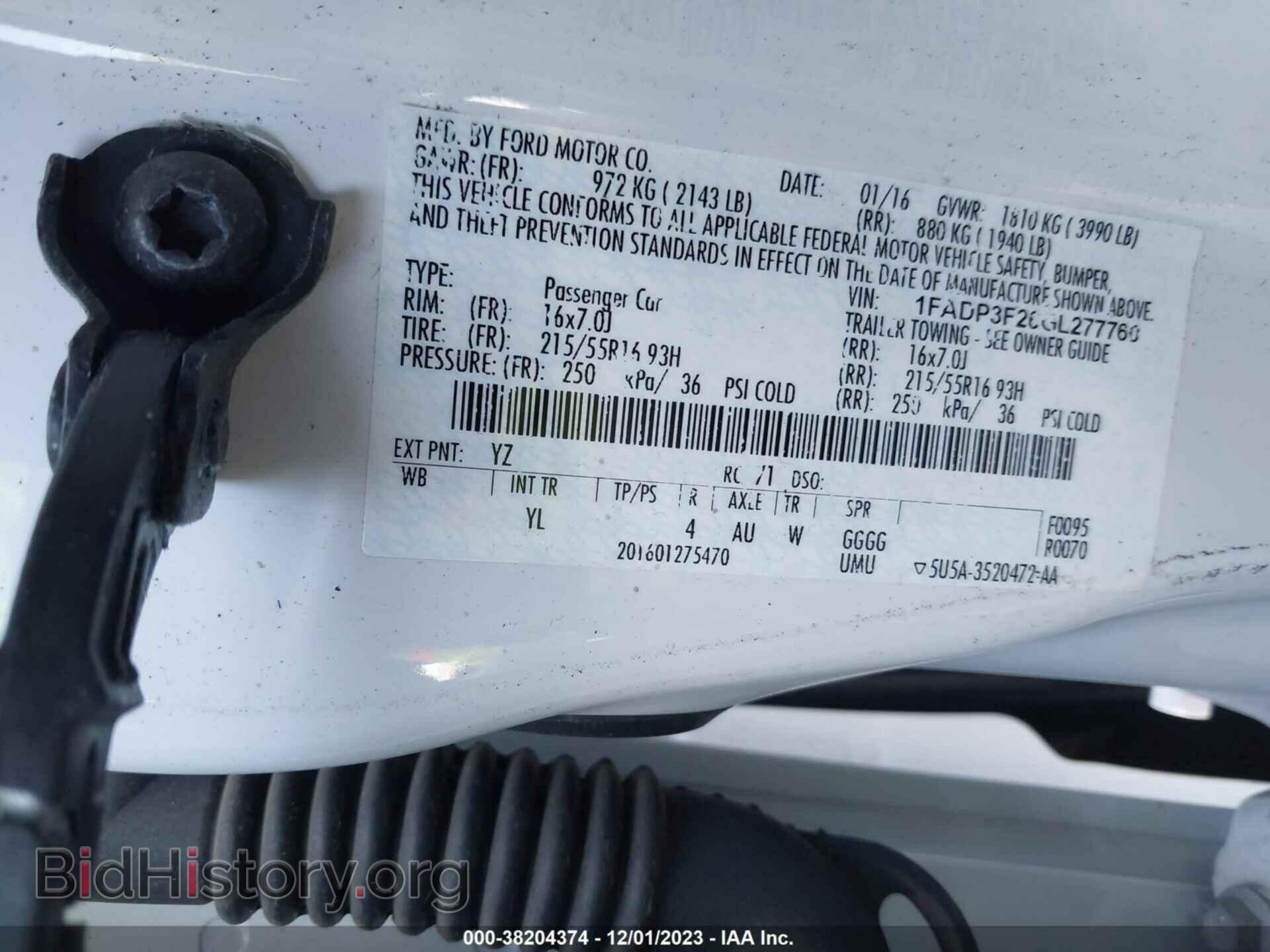 2016 FORD FOCUS - VIN: 1FADP3F26GL277760 - Фото 9