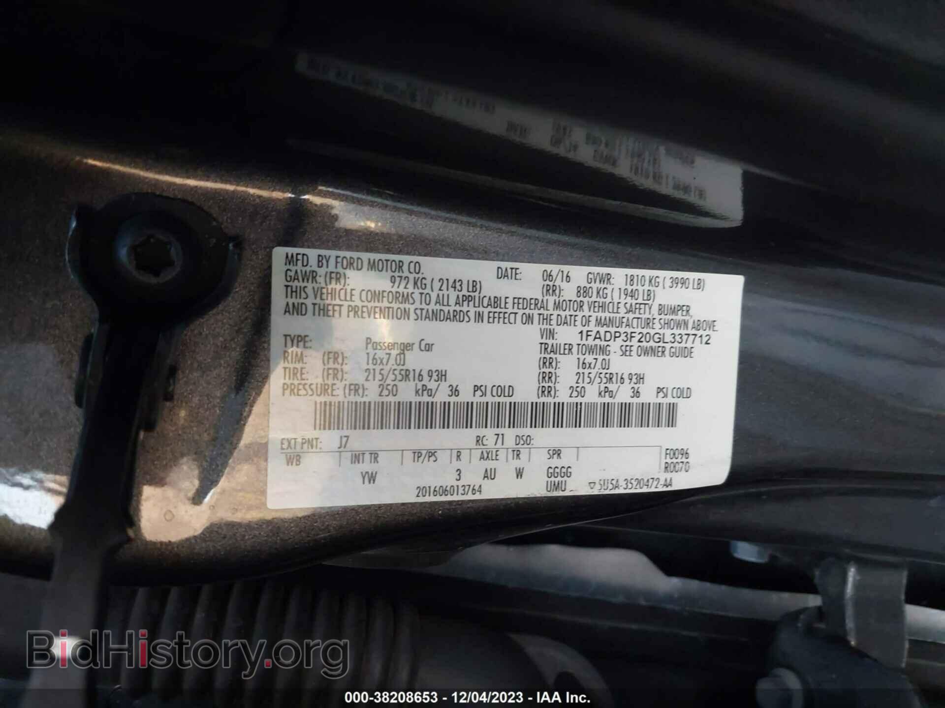 2016 FORD FOCUS - VIN: 1FADP3F20GL337712 - Photo 9