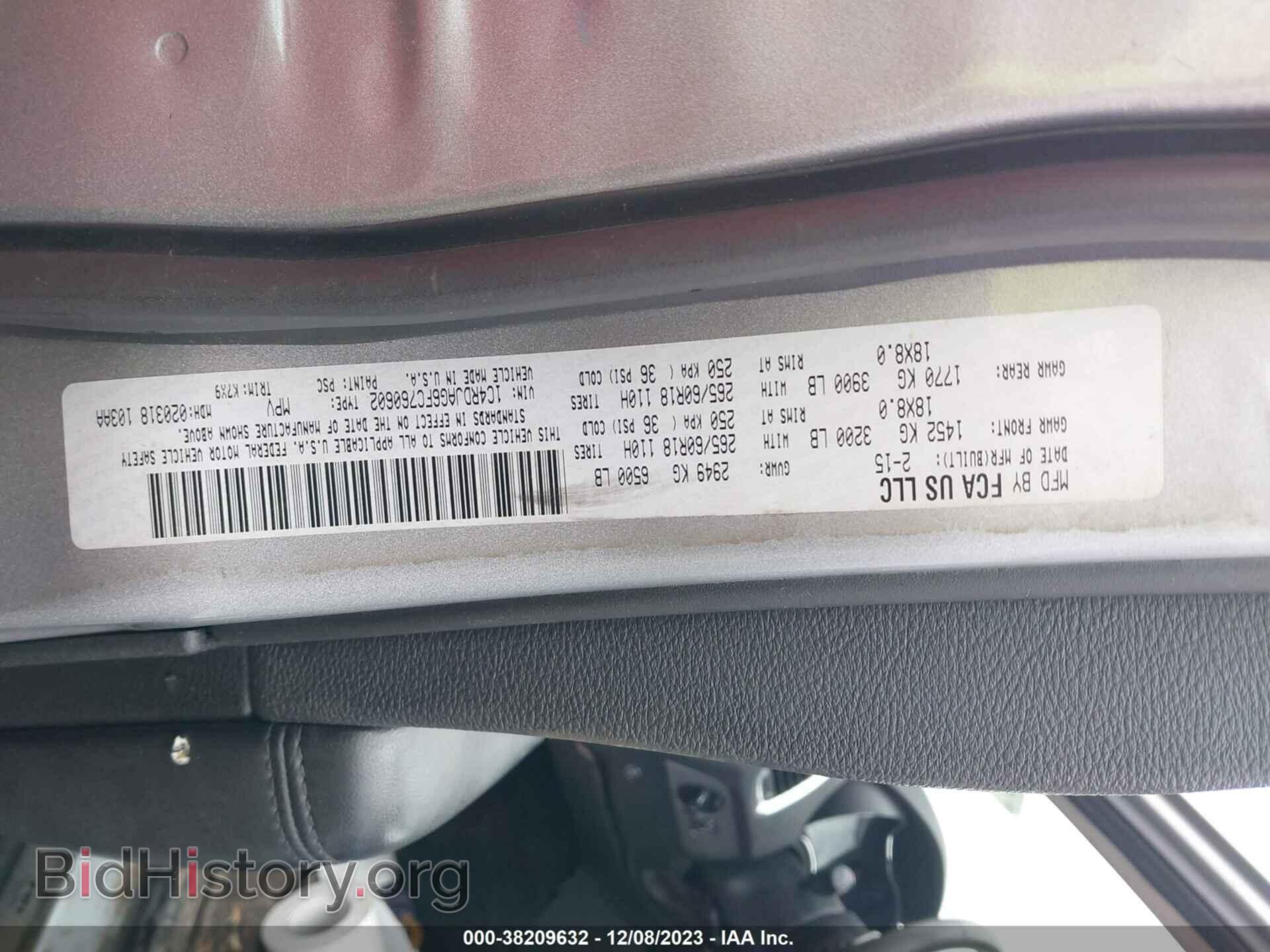 2015 DODGE DURANGO - VIN: 1C4RDJAG6FC760602 - Фото 9