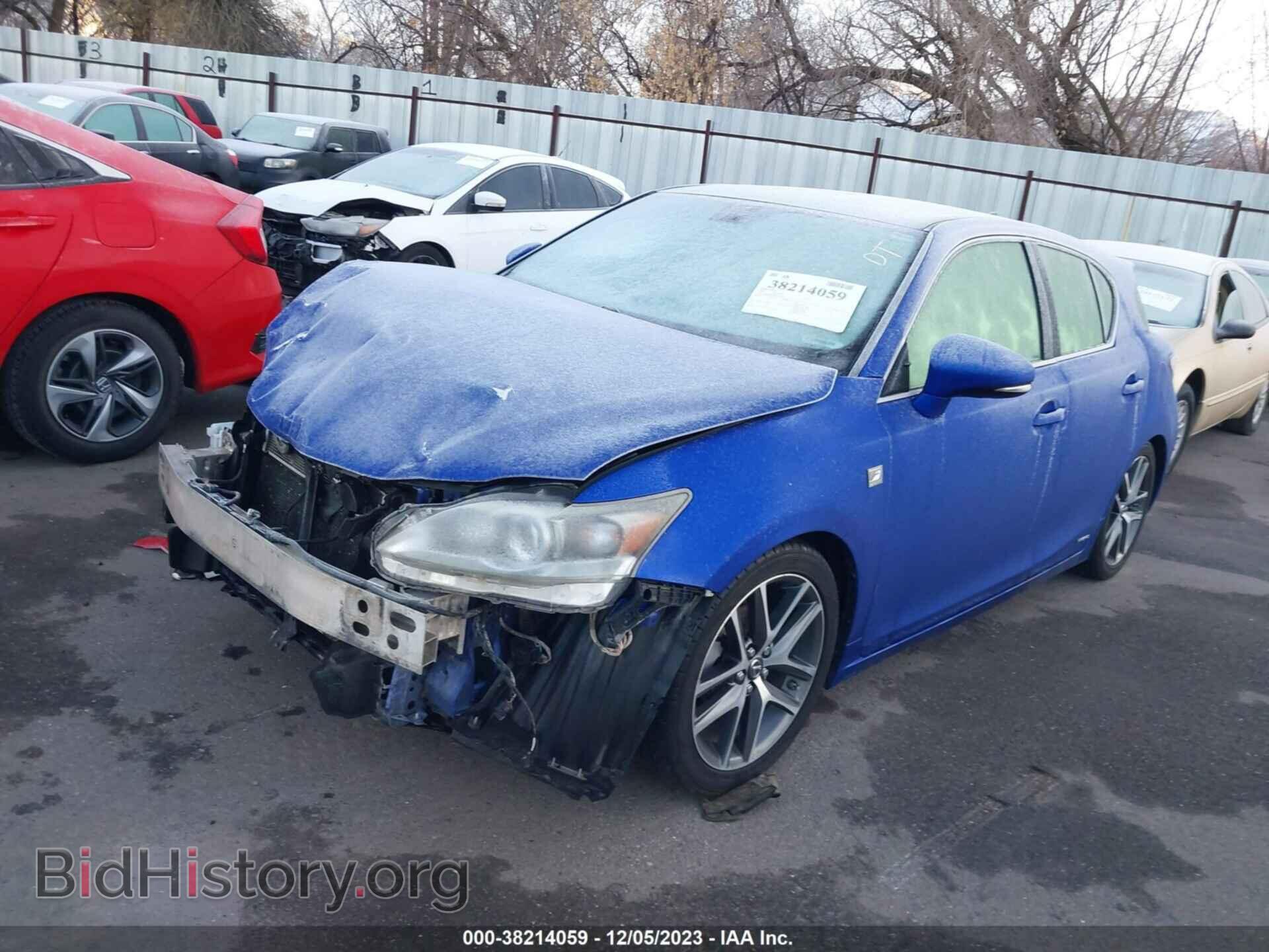 2014 LEXUS CT 200H - VIN: JTHKD5BH0E2203347 - Фото 2